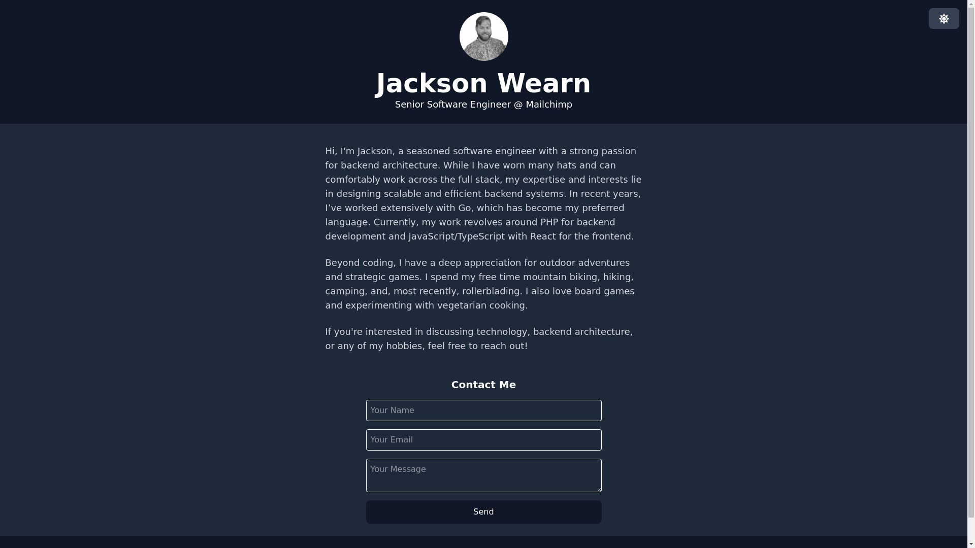 website screenshot of https://jackson-wearn.pages.dev/
