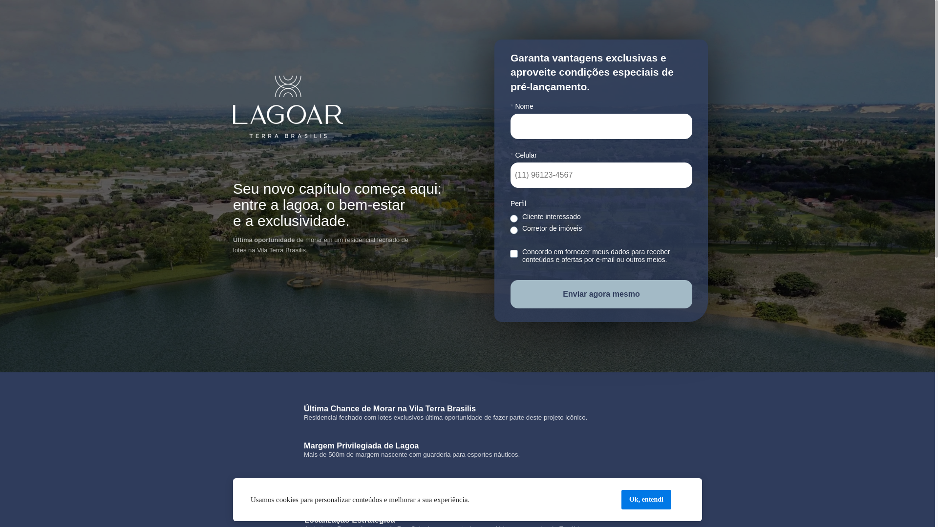 website screenshot of https://lagoarvilaterrabrasilis.com.br/