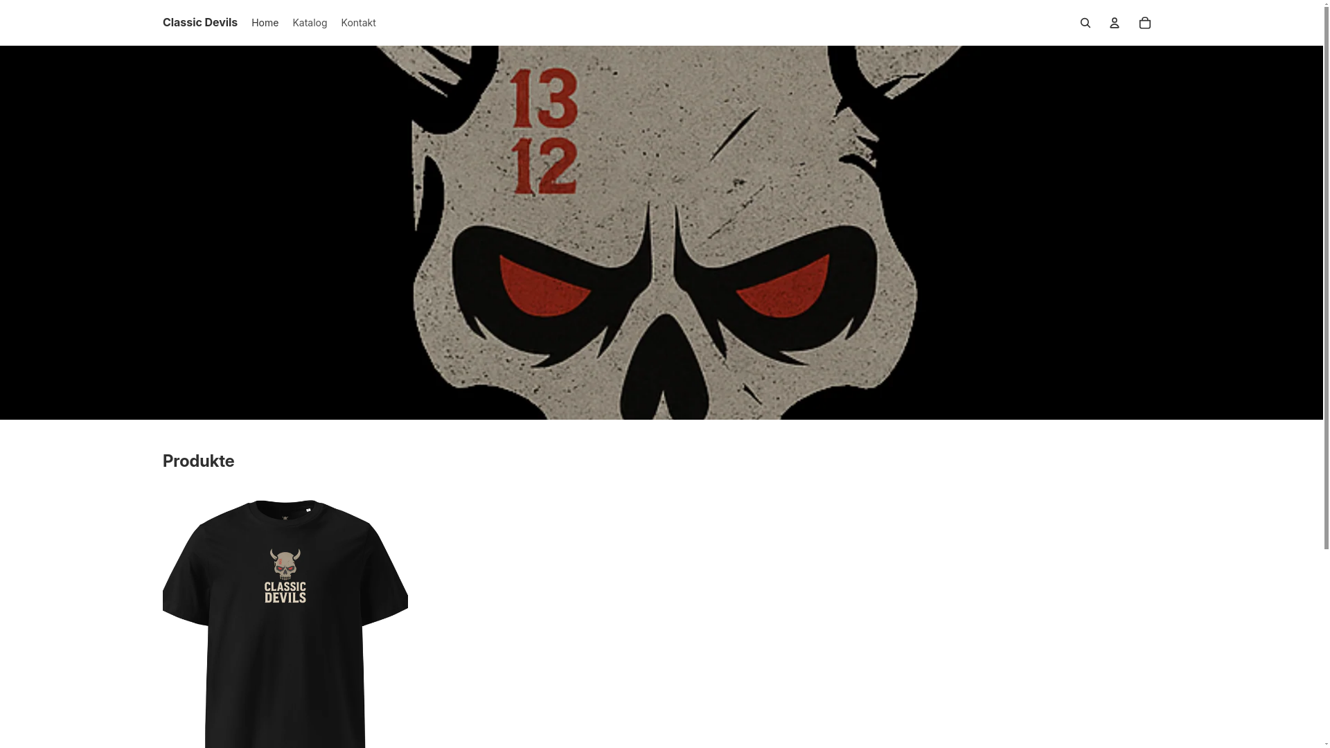 website screenshot of https://classicdevils.com/