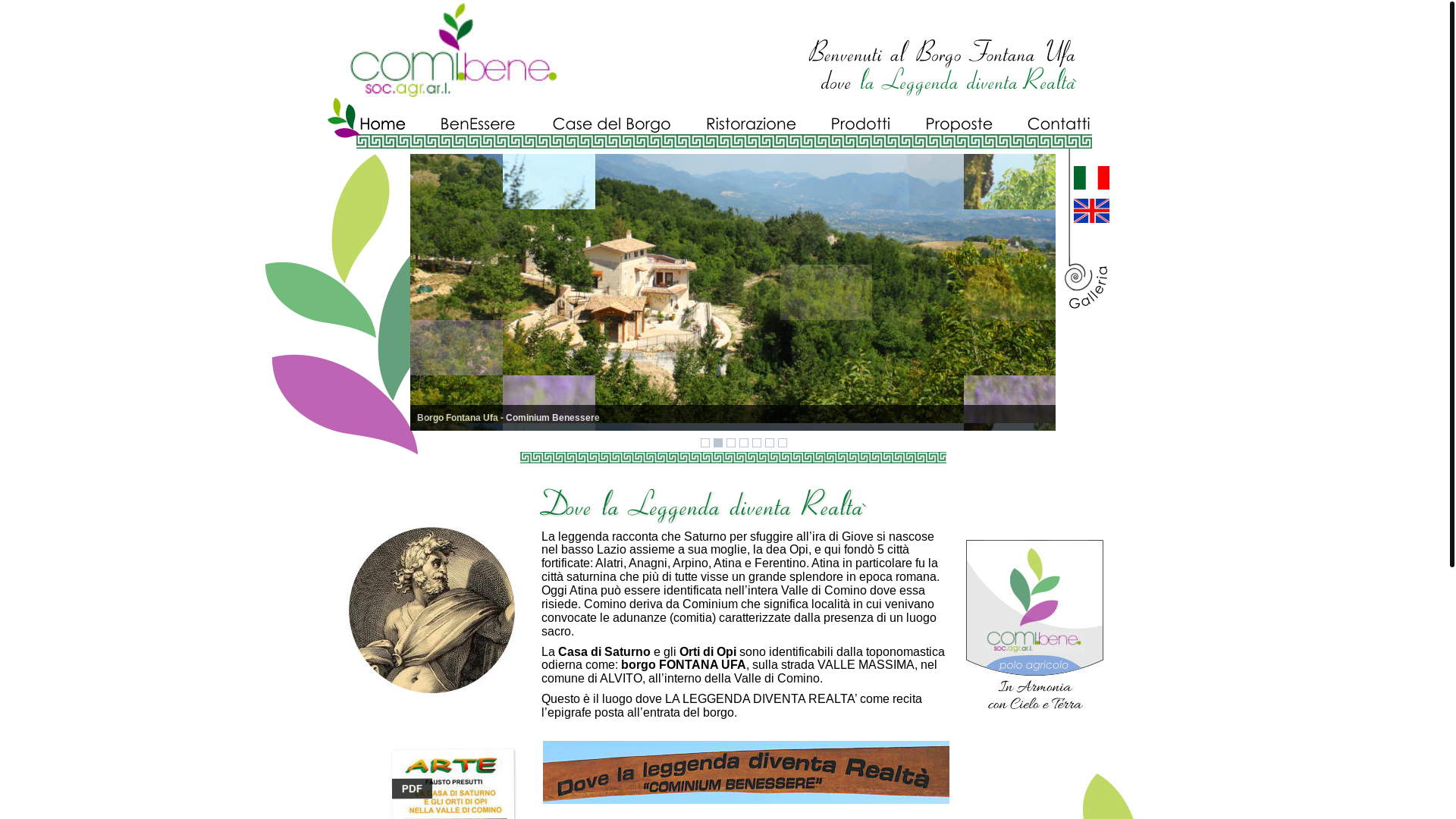 website screenshot of https://old.cominiumbenessere.it/