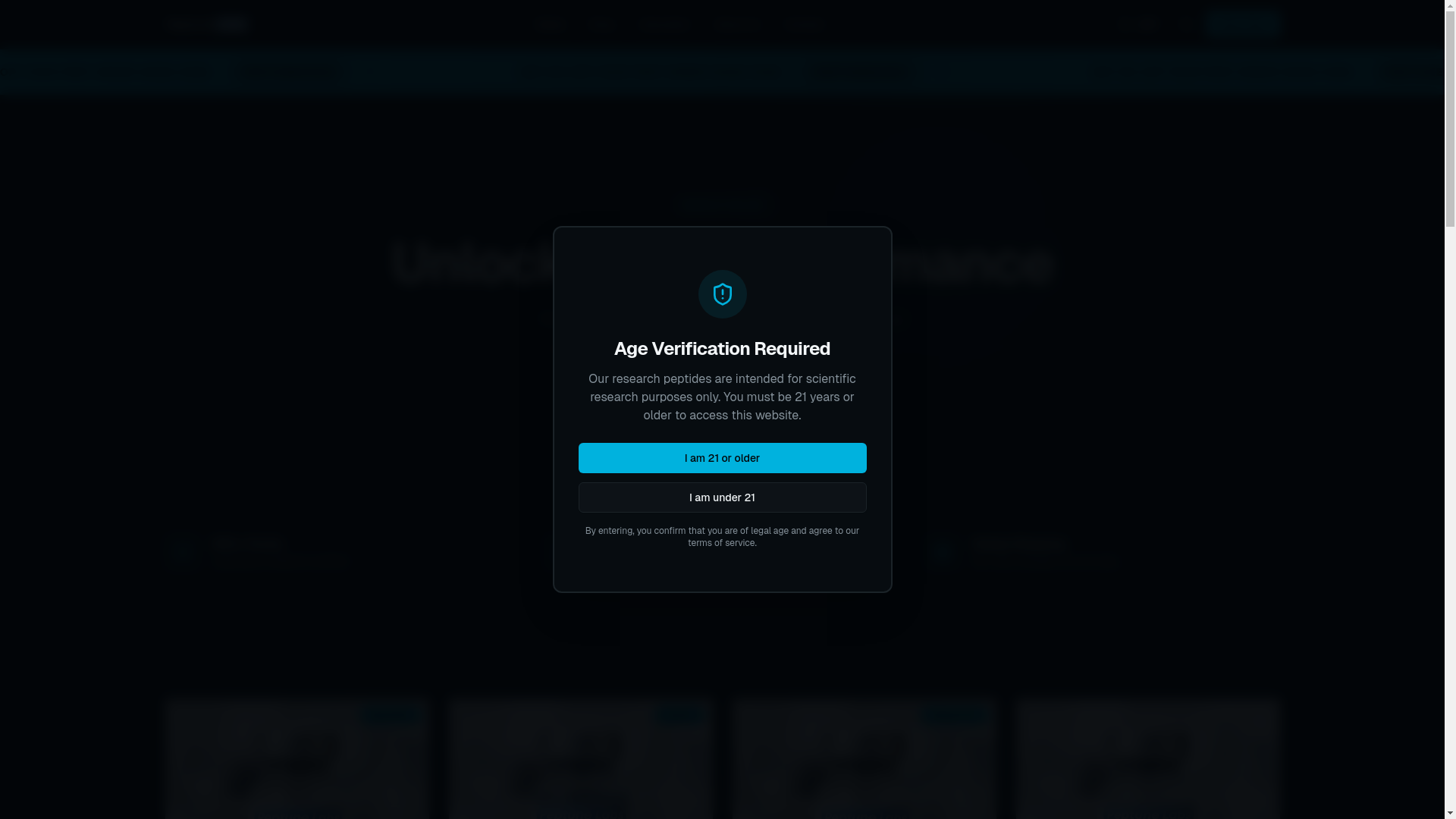 website screenshot of https://peptunelabs.com/