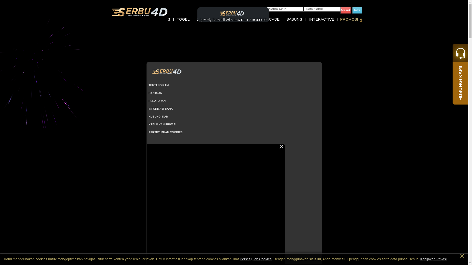 website screenshot of https://serbu4daja.xyz/