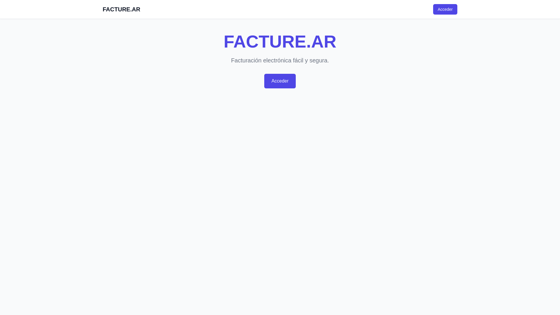 website screenshot of https://facture.ar/