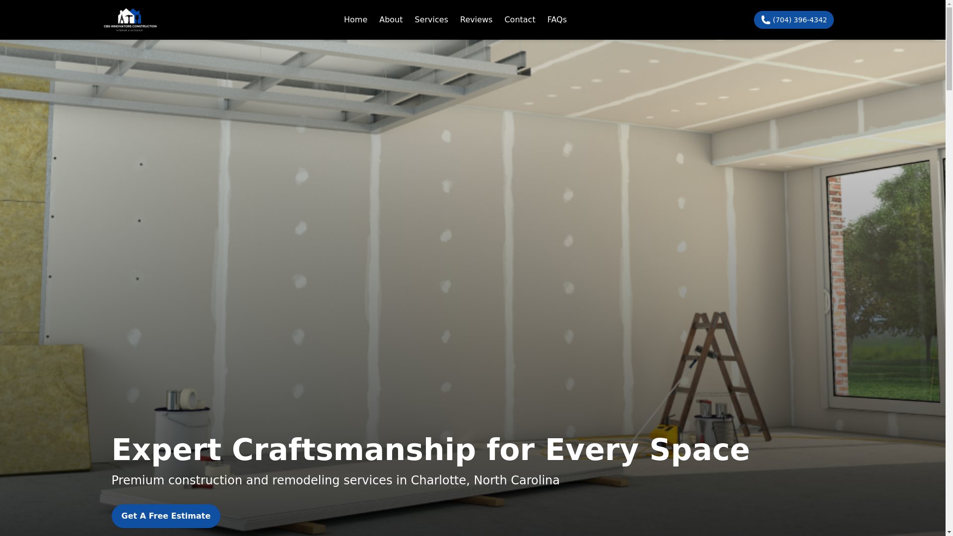 website screenshot of https://cbginnovatorsconstructionllc.com/