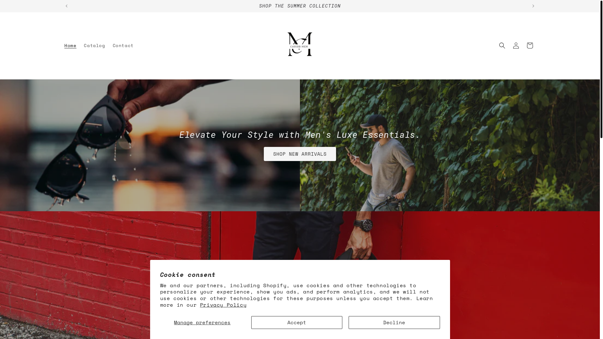website screenshot of https://caribbmen.com/