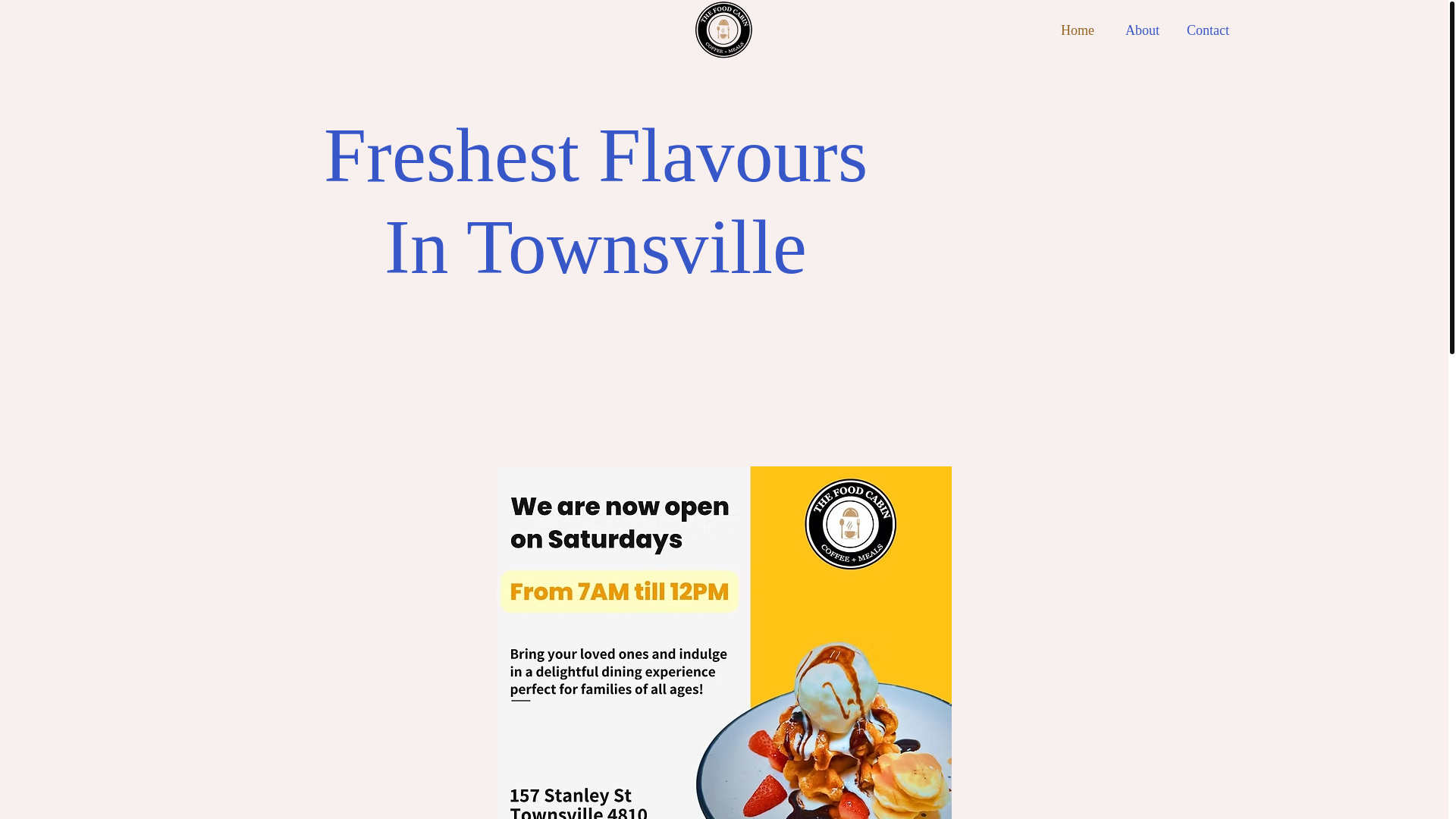 website screenshot of https://thefoodcabin.com.au/