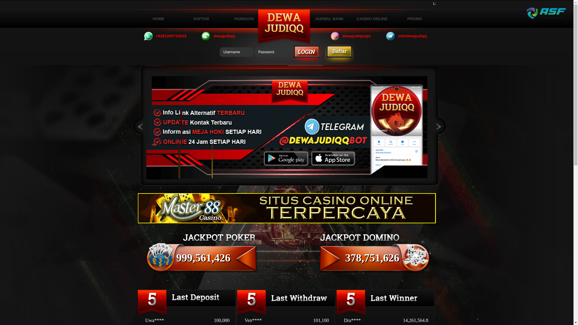 website screenshot of https://dewaselalupaling.pro/