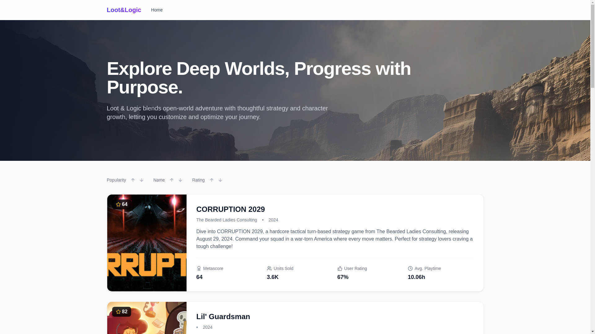website screenshot of https://lootandlogic.pages.dev/