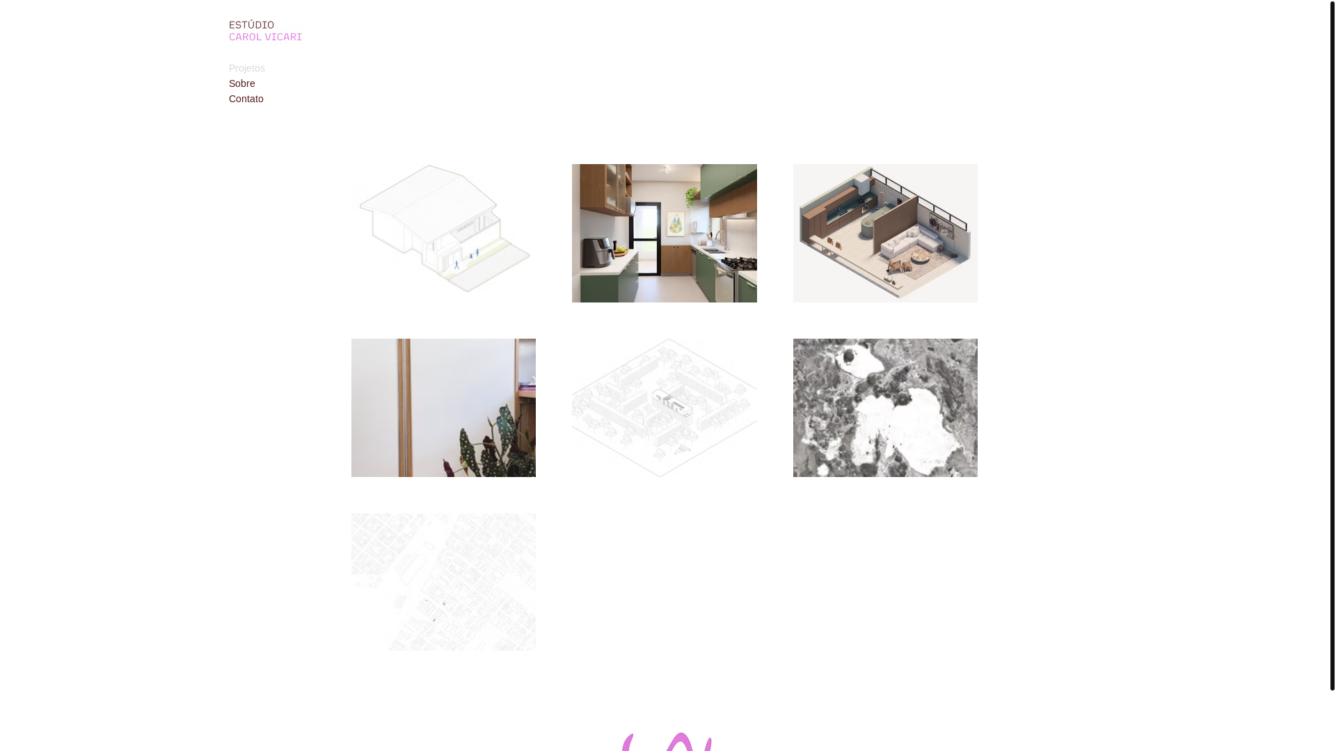 website screenshot of https://estudiocarolvicari.com/