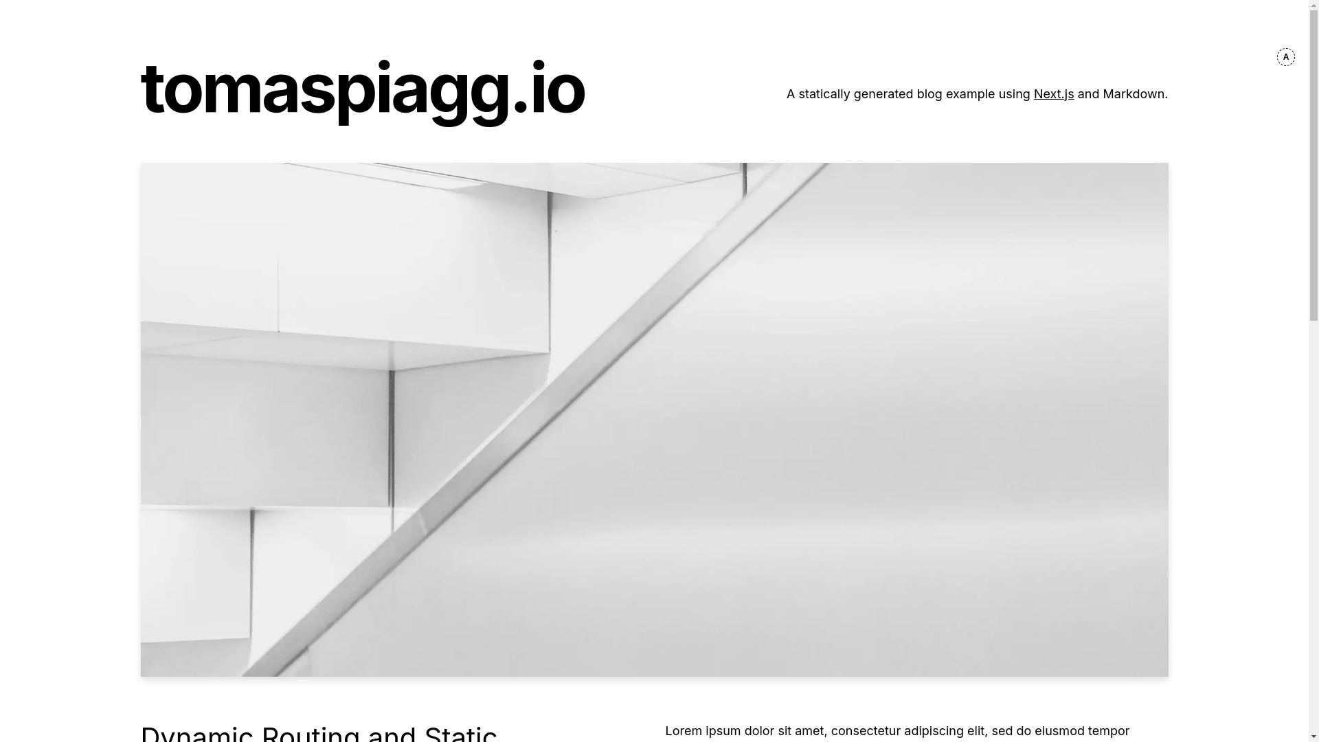 website screenshot of https://tompiagg.io/