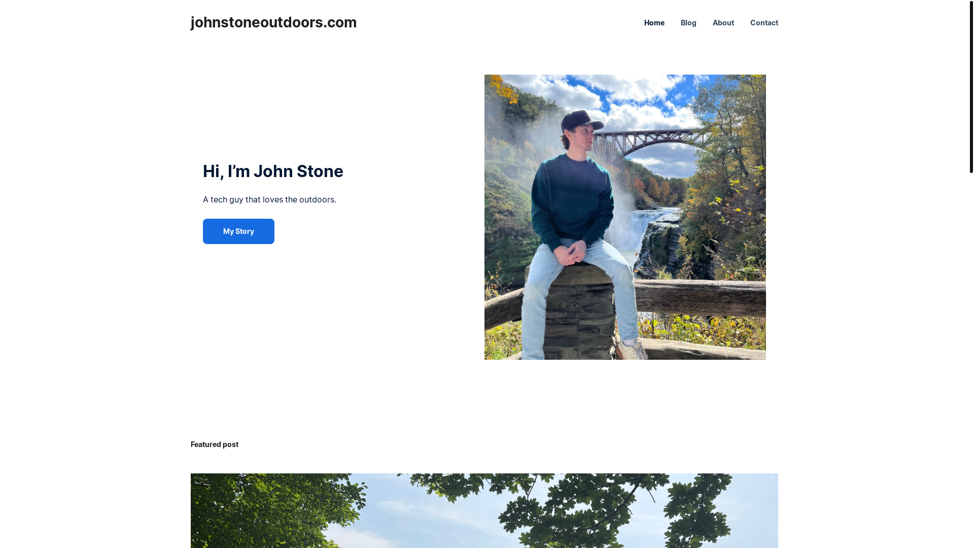 website screenshot of https://johnstoneoutdoors.com/