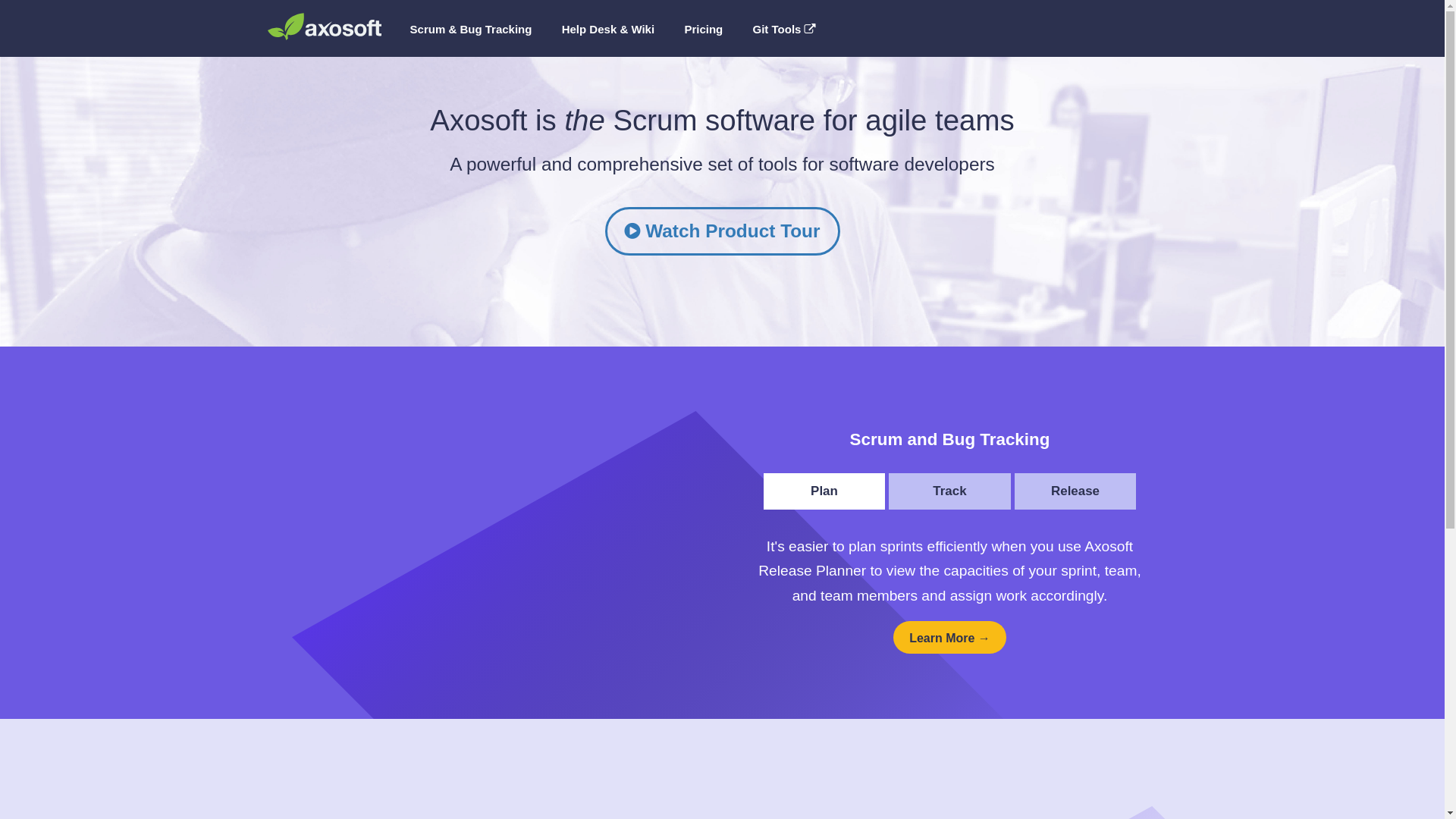 website screenshot of https://axosoft.com/
