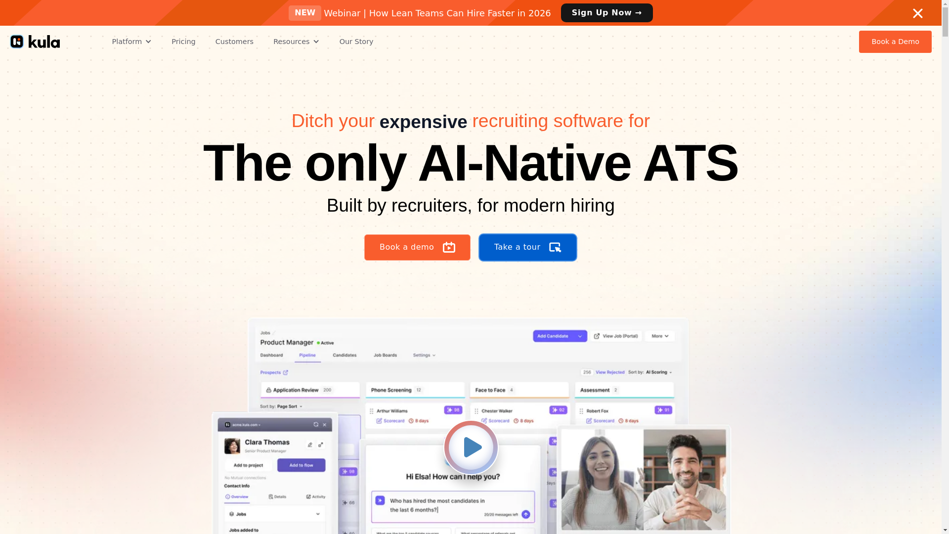 website screenshot of https://getkulahq.com/