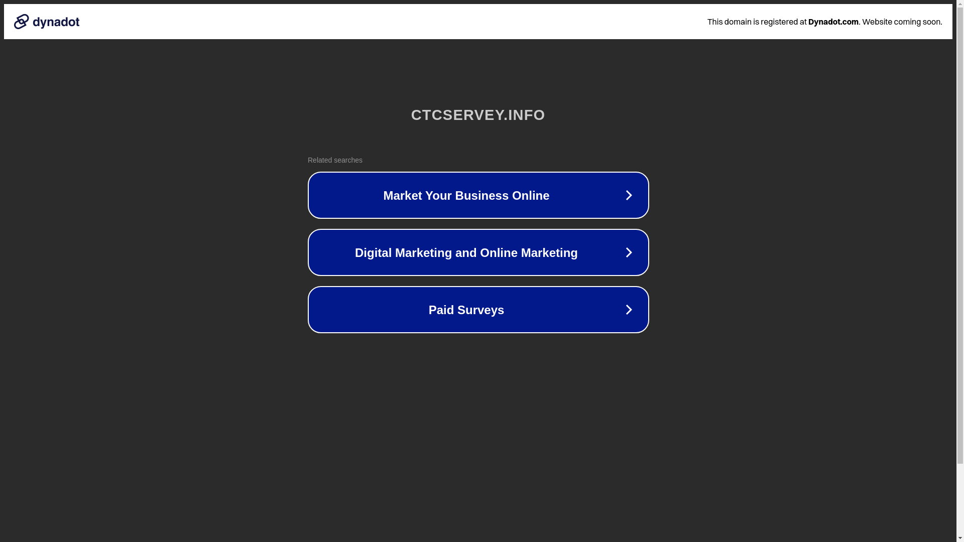 website screenshot of https://ctcservey.info/
