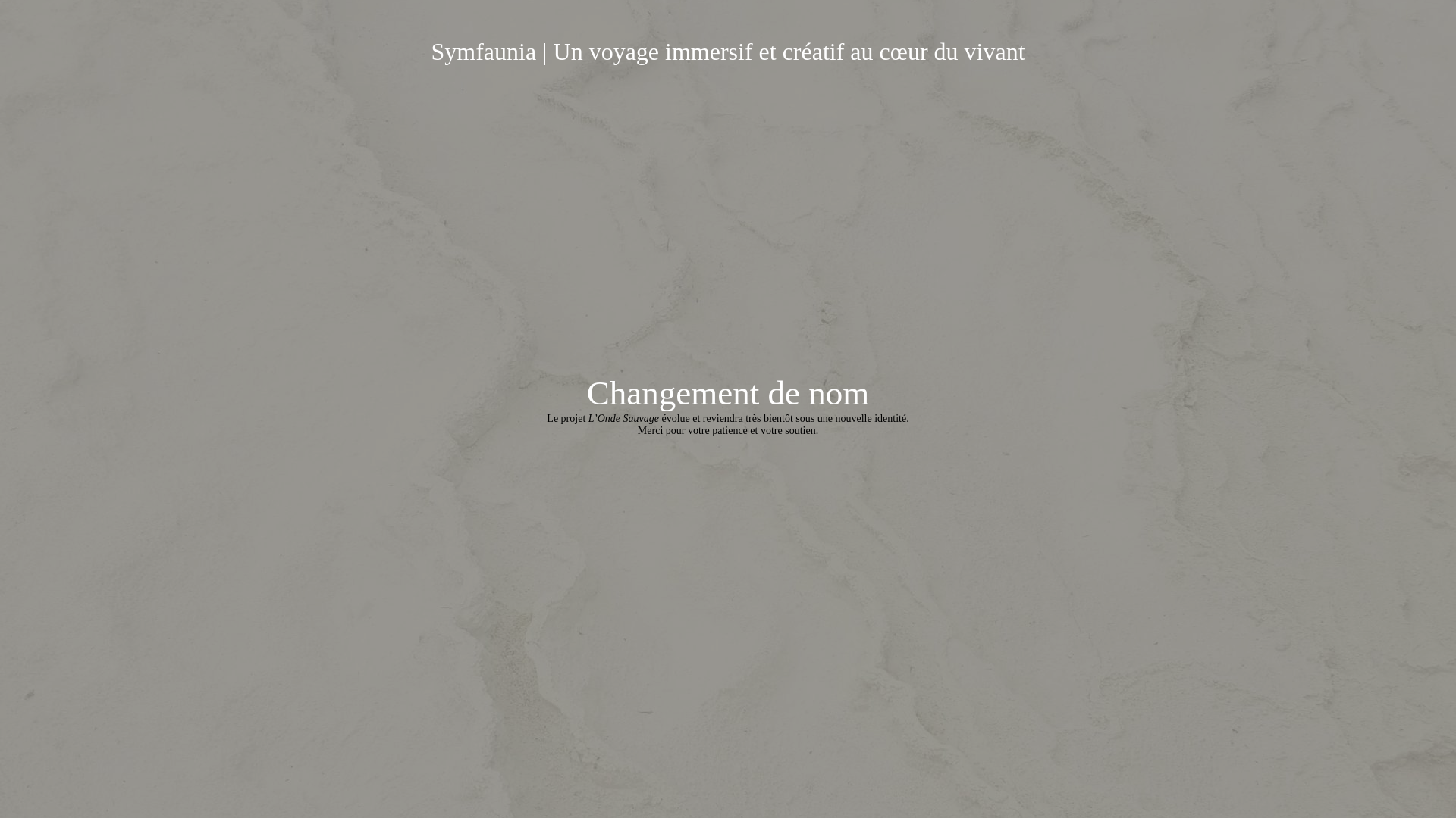 website screenshot of https://symfaunia.fr/