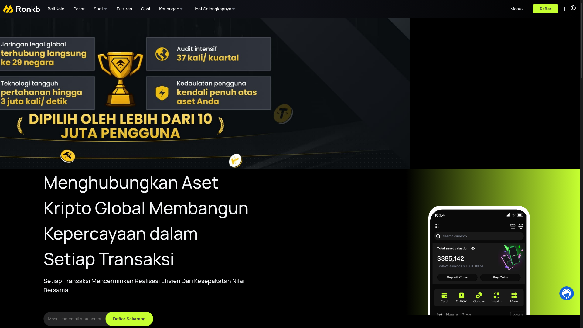 website screenshot of https://ronkbaz.com/