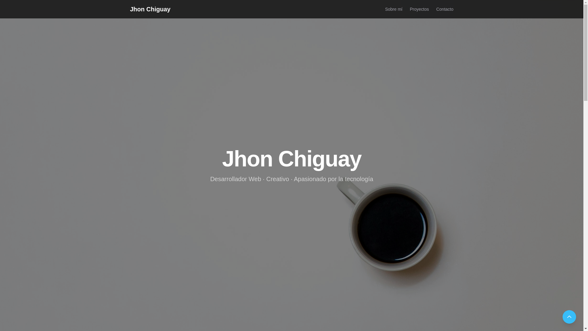 website screenshot of https://jhonchiguay.cl/