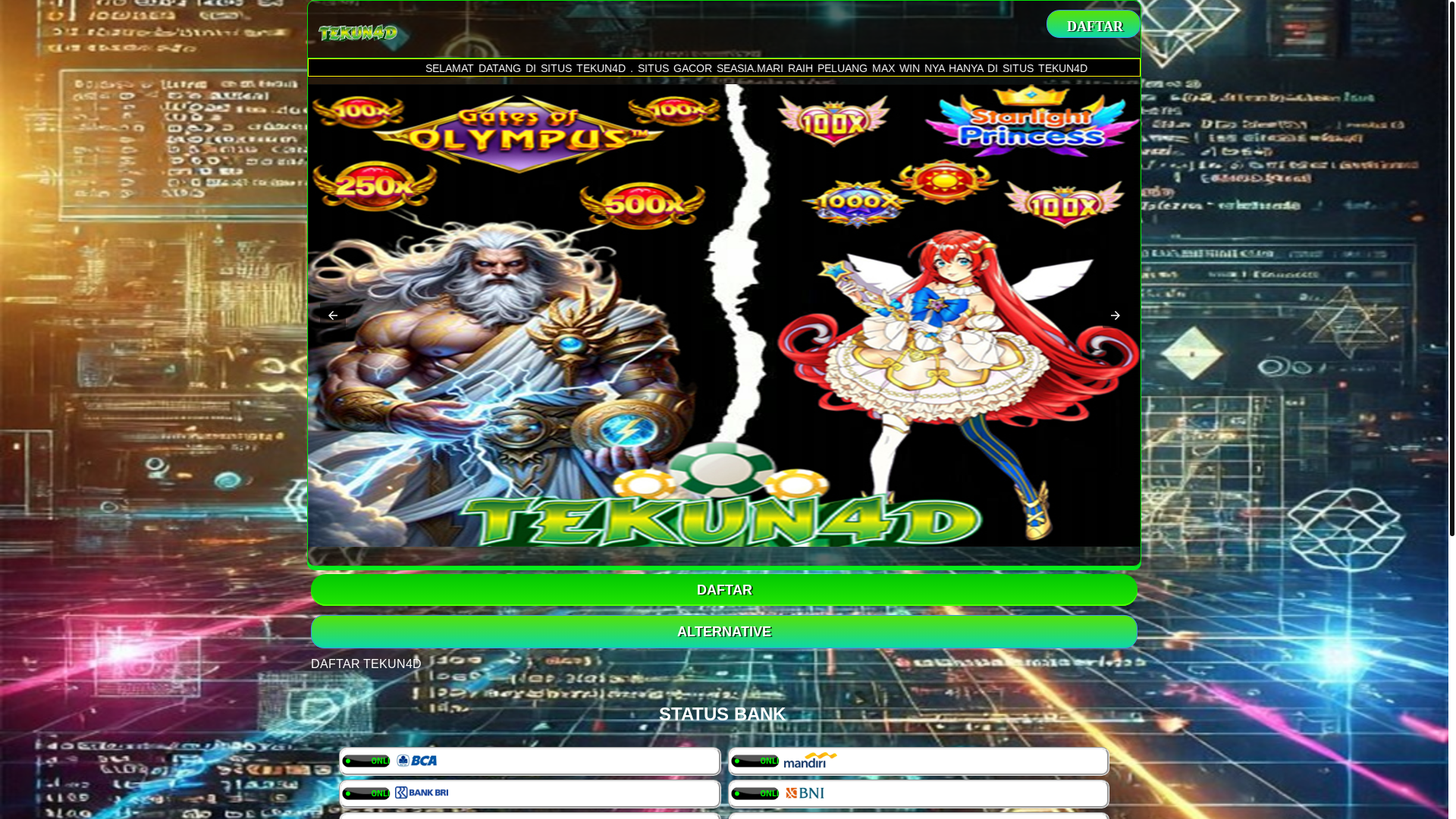 website screenshot of https://tekun4d.pages.dev/