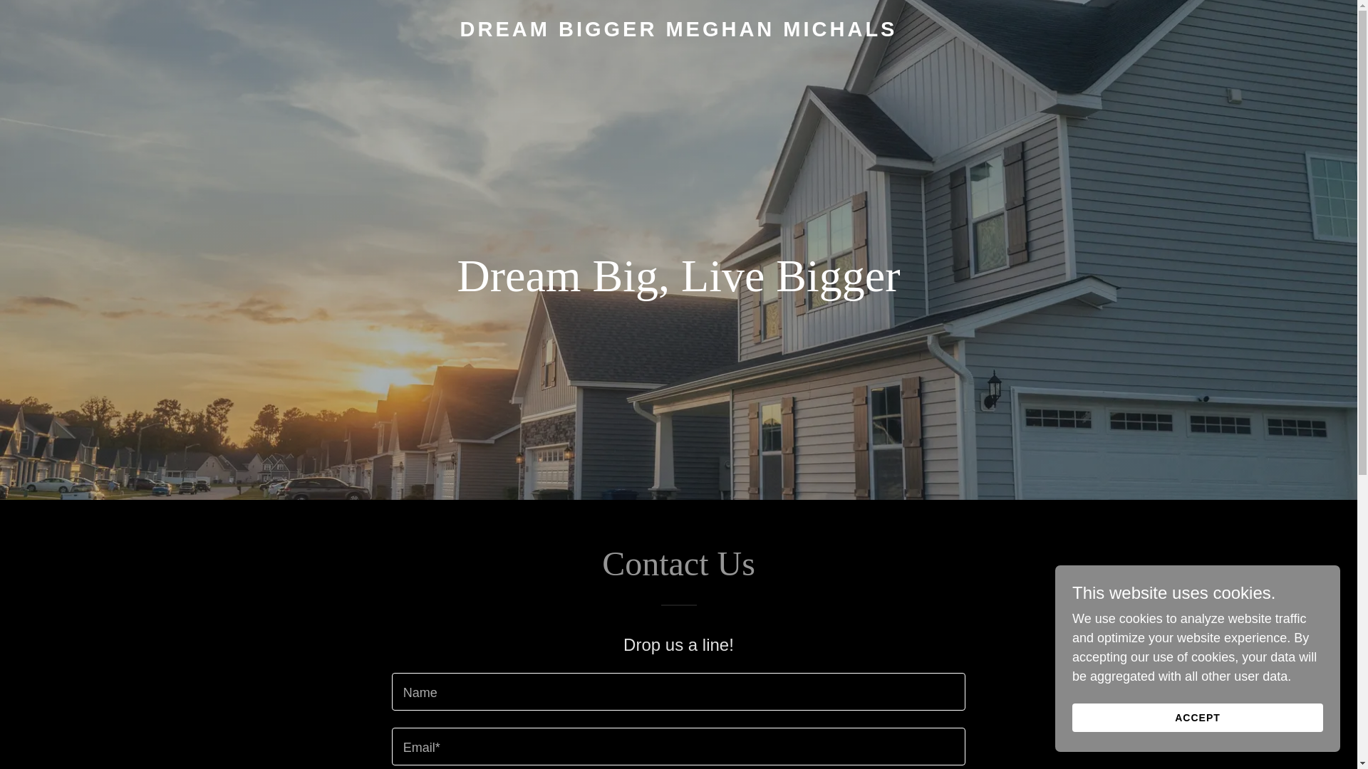 website screenshot of https://dreambiggermeghanmichals.com/