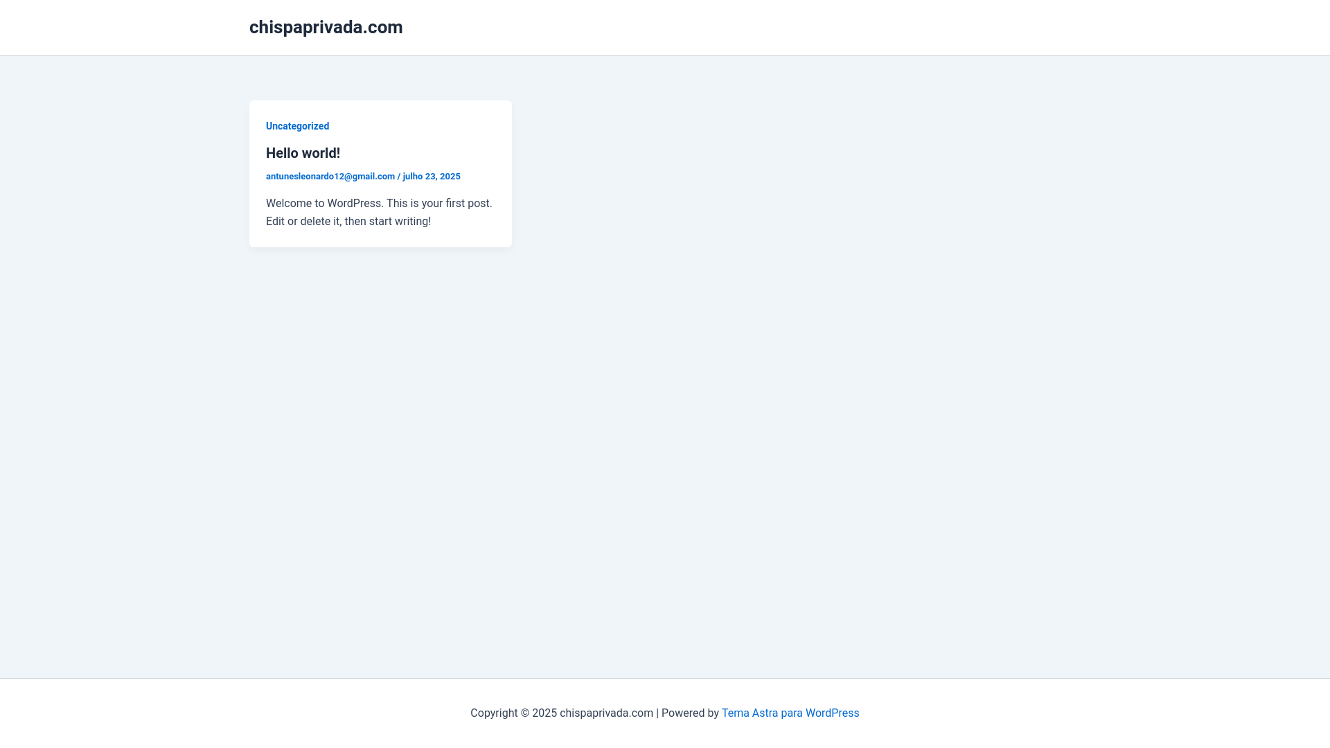 website screenshot of https://chispaprivada.com/