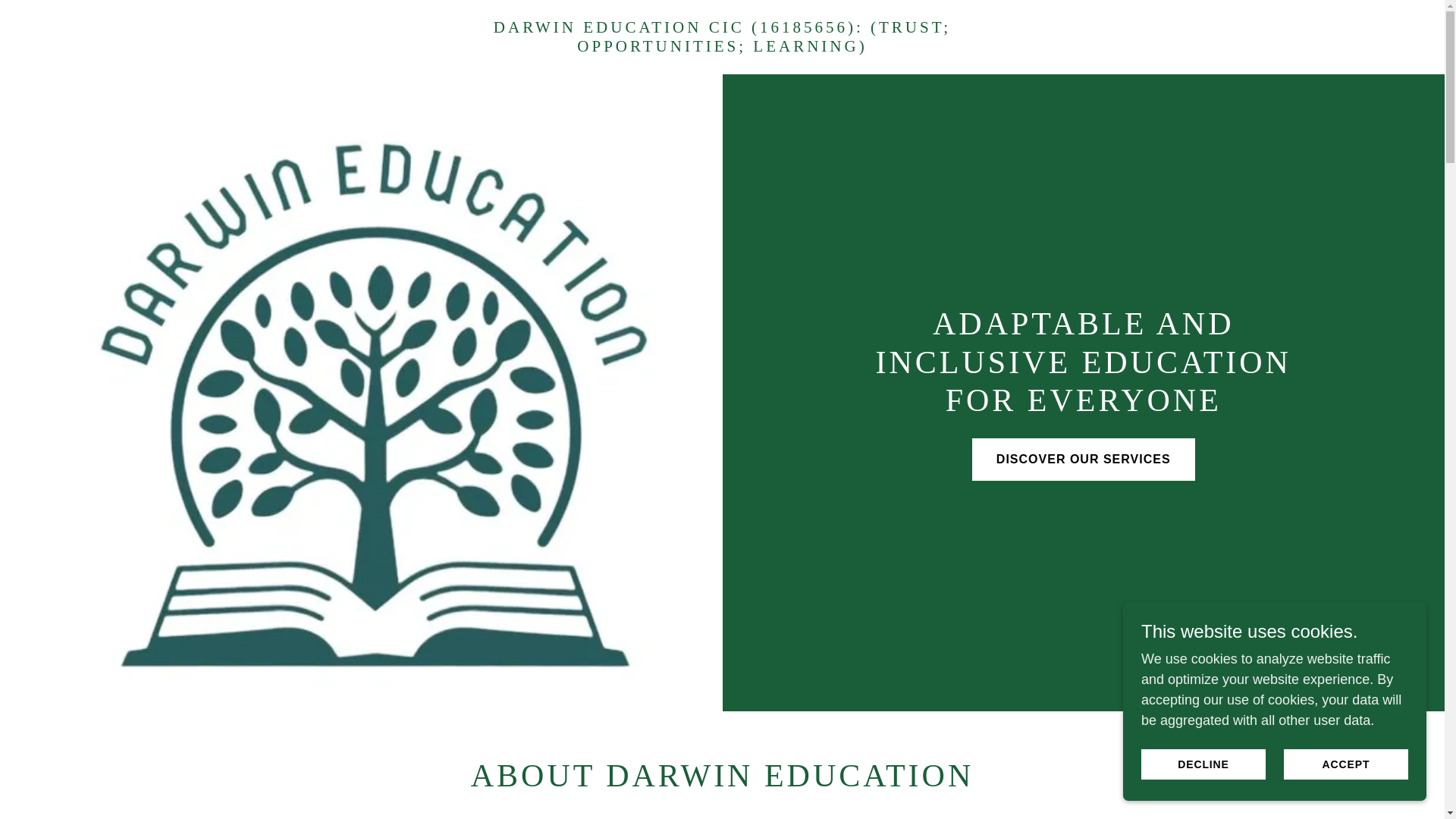 website screenshot of https://darwineducation.co.uk/