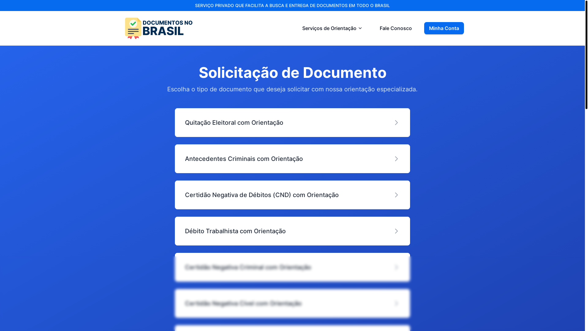 website screenshot of https://documentosnobrasil.digital/
