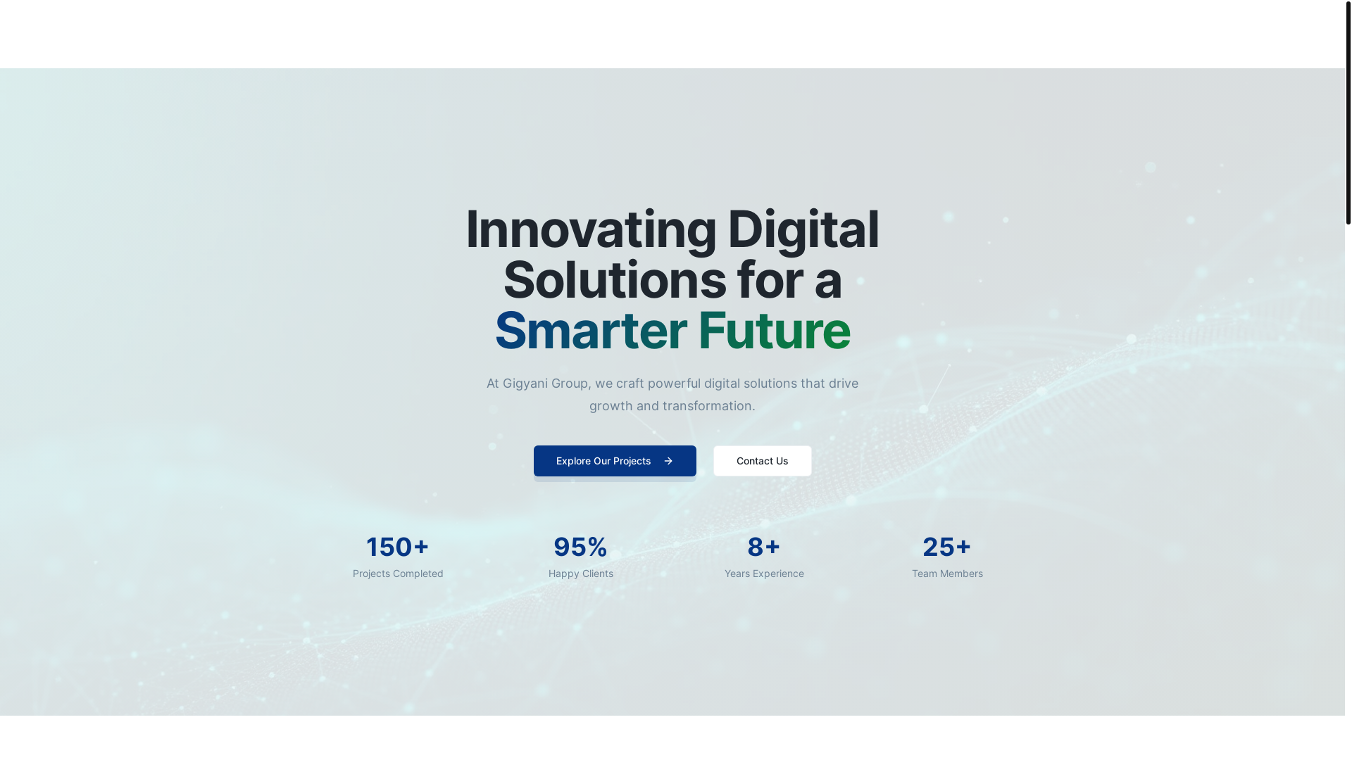 website screenshot of https://gigyanigroup.com/