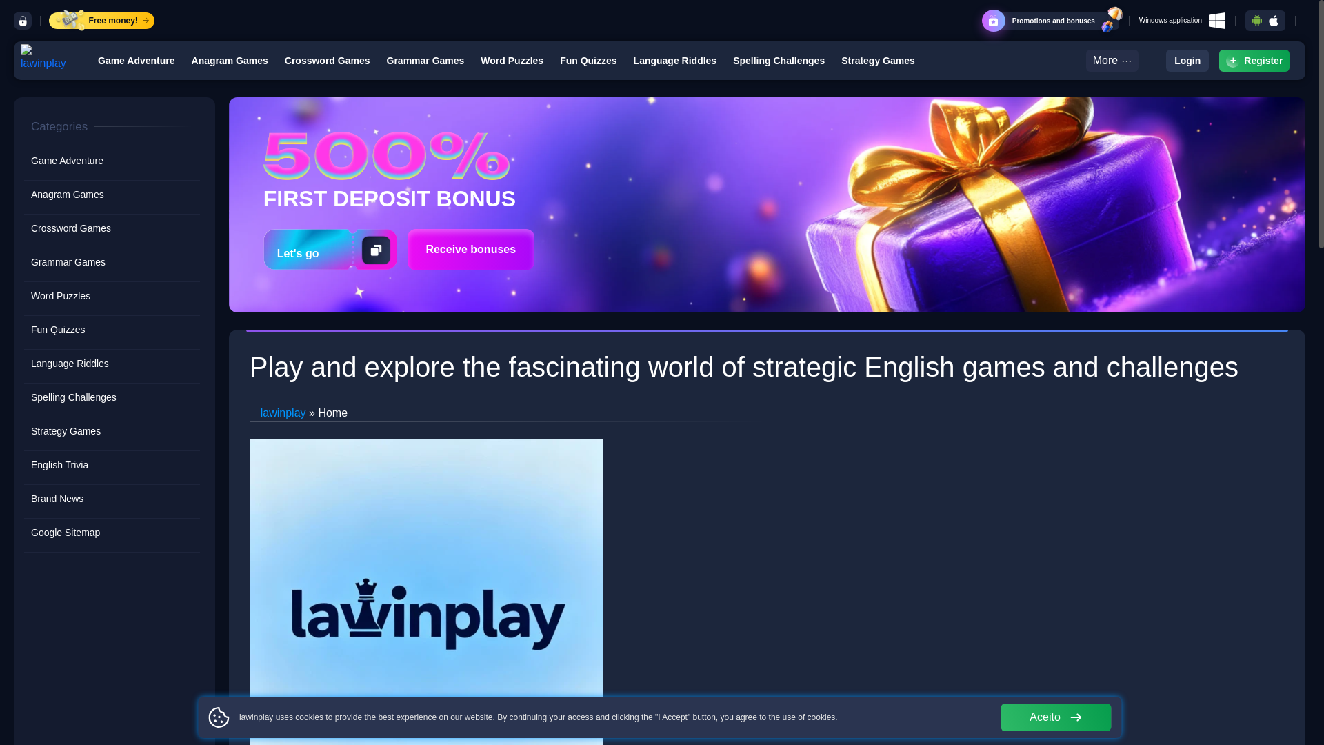 website screenshot of https://viplawinplay.com/