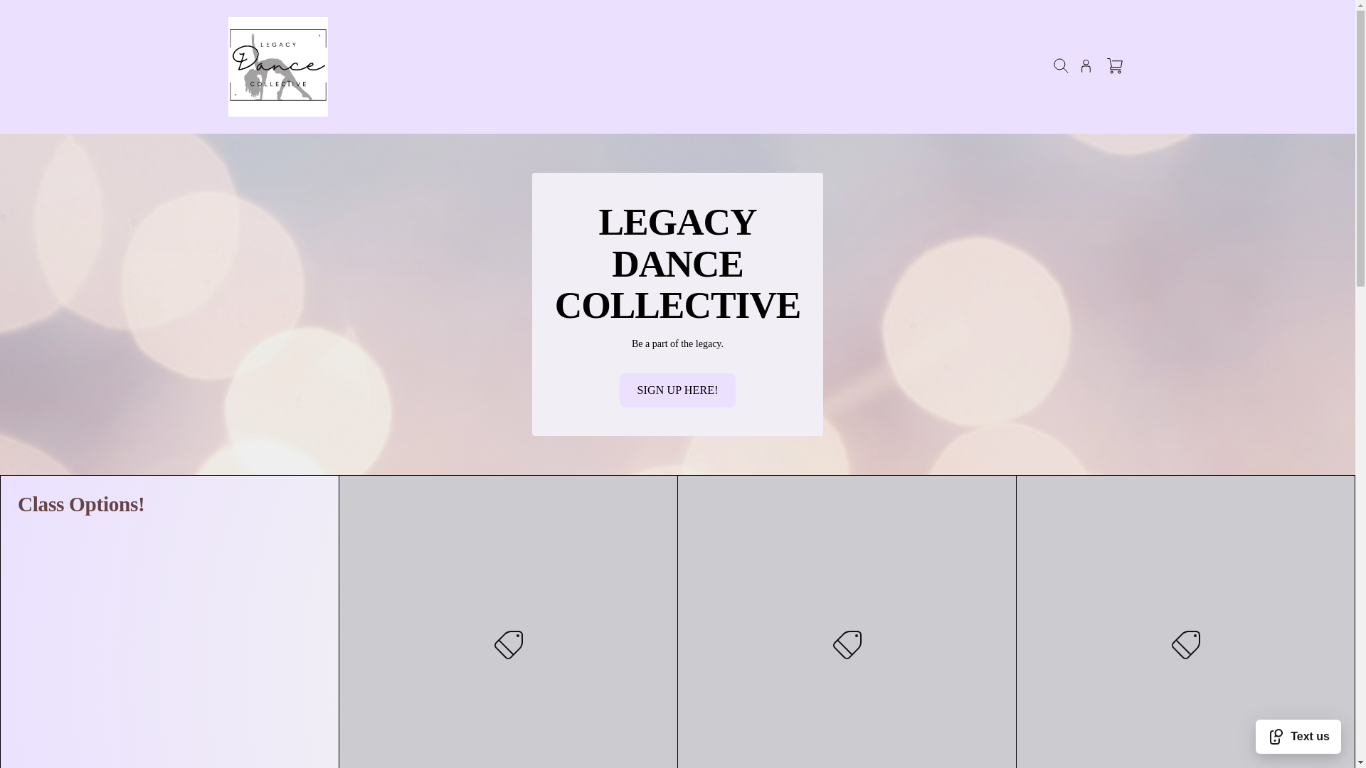 website screenshot of https://legacydanceionia.com/