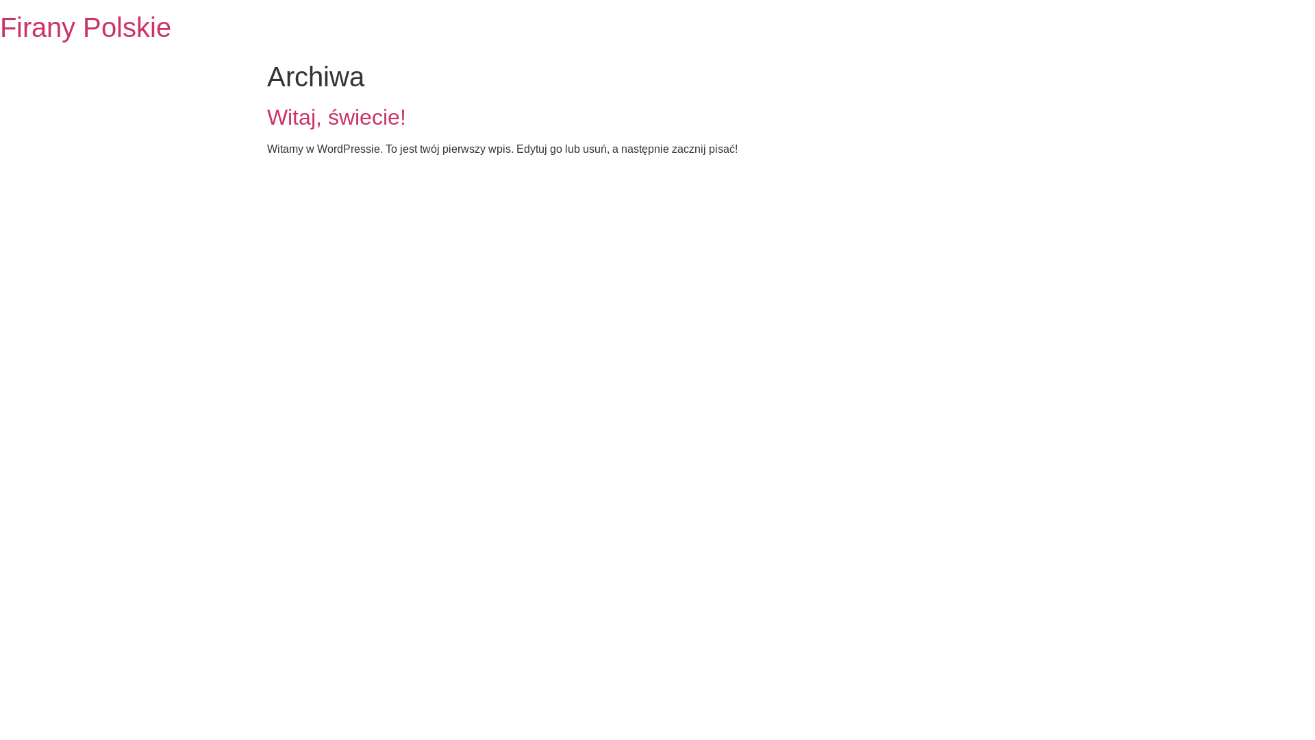 website screenshot of https://firanypolskie.pl/