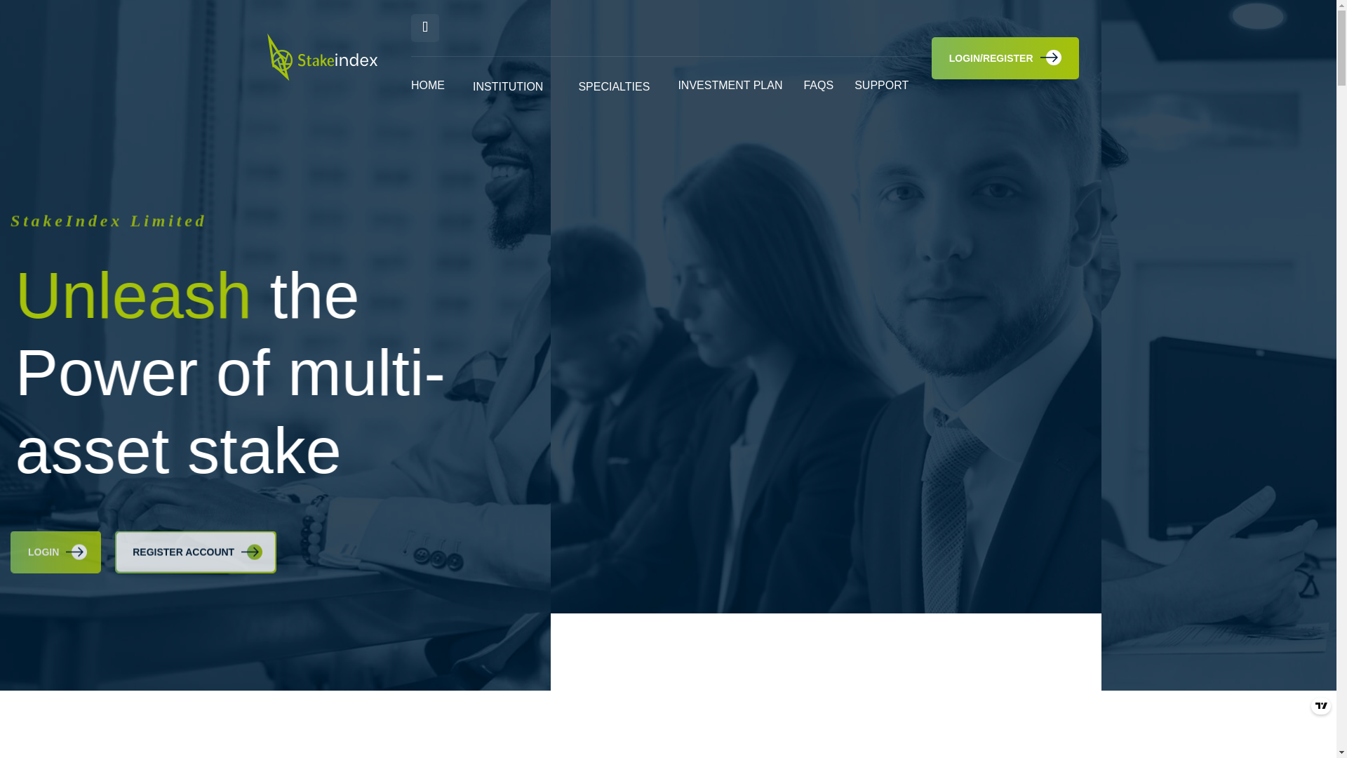 website screenshot of https://stakeindexai.com/