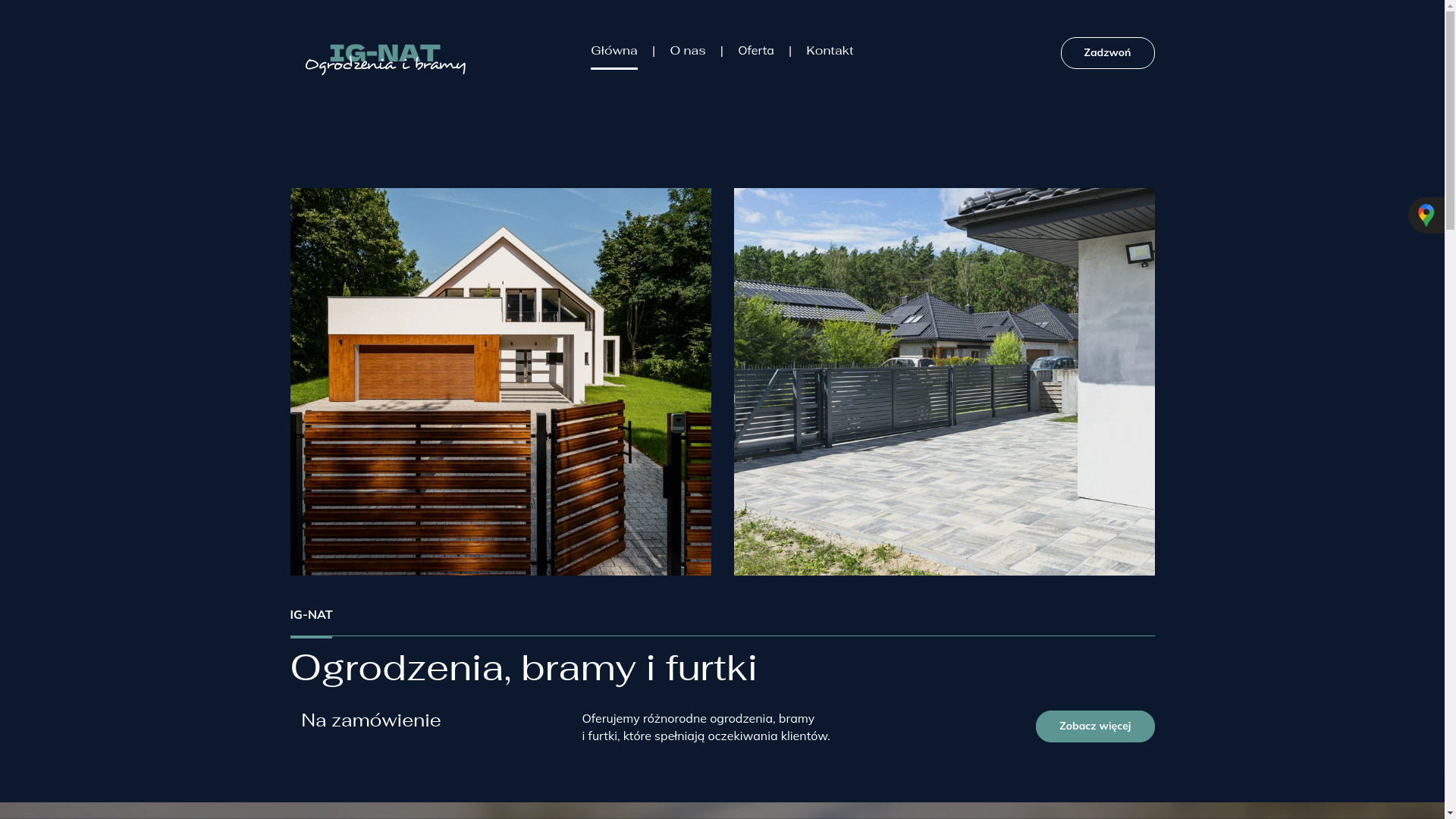 website screenshot of https://ogrodzeniaignat.pl/