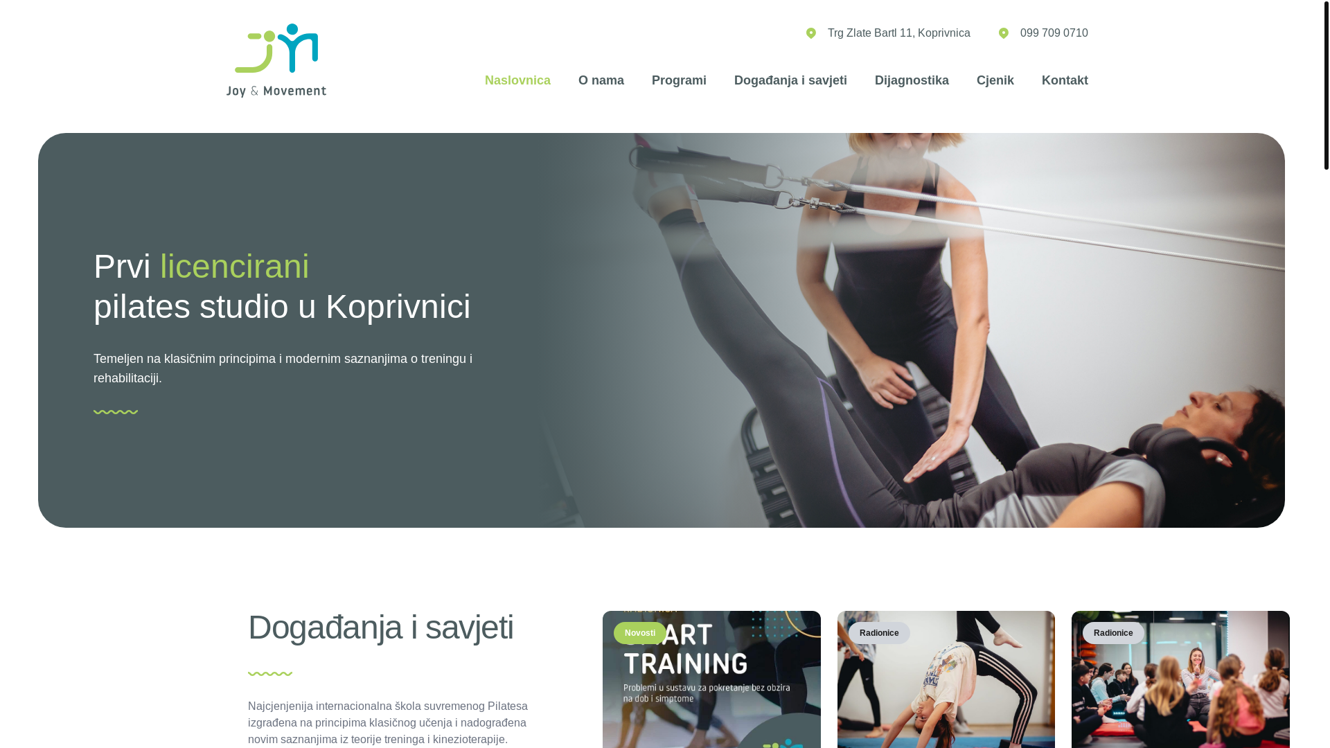 website screenshot of https://joy-movement.hr/
