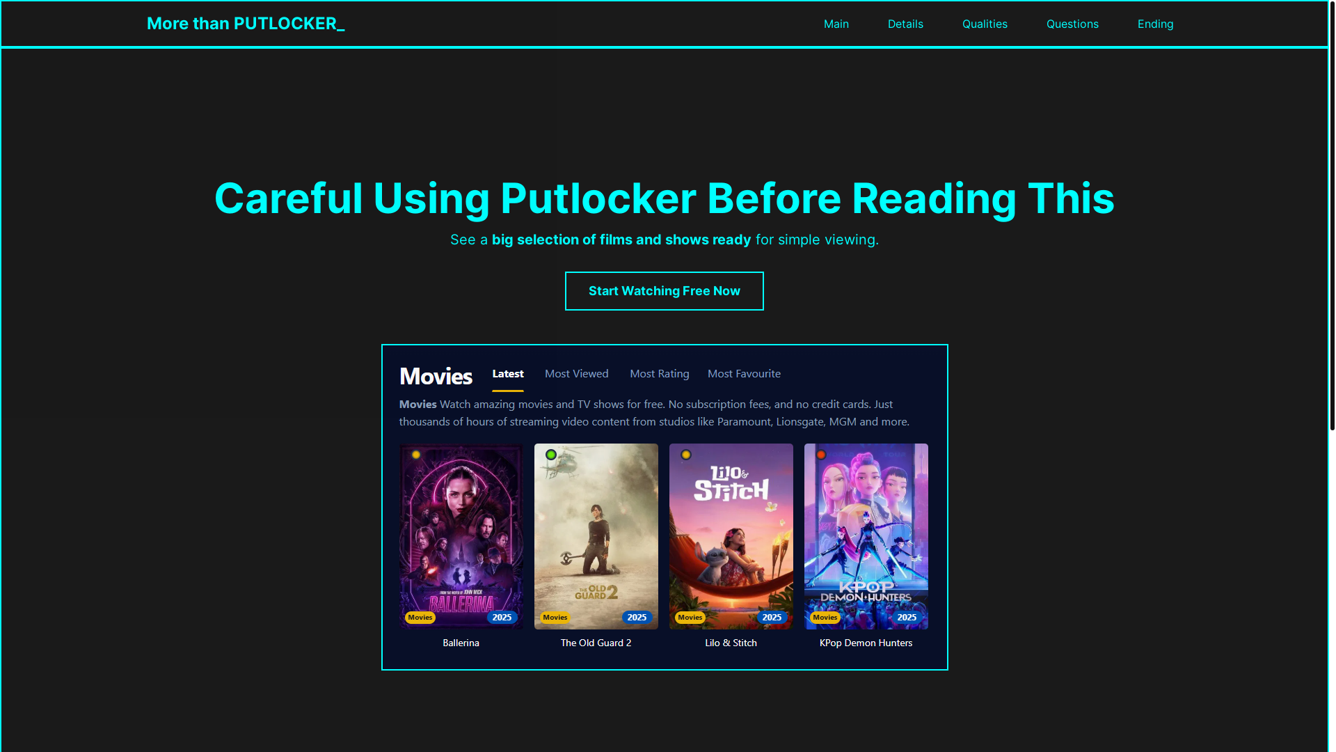 website screenshot of https://putlocker-klz9.pages.dev/