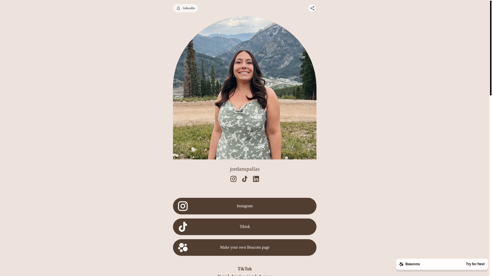 website screenshot of https://jordichristine.bio/