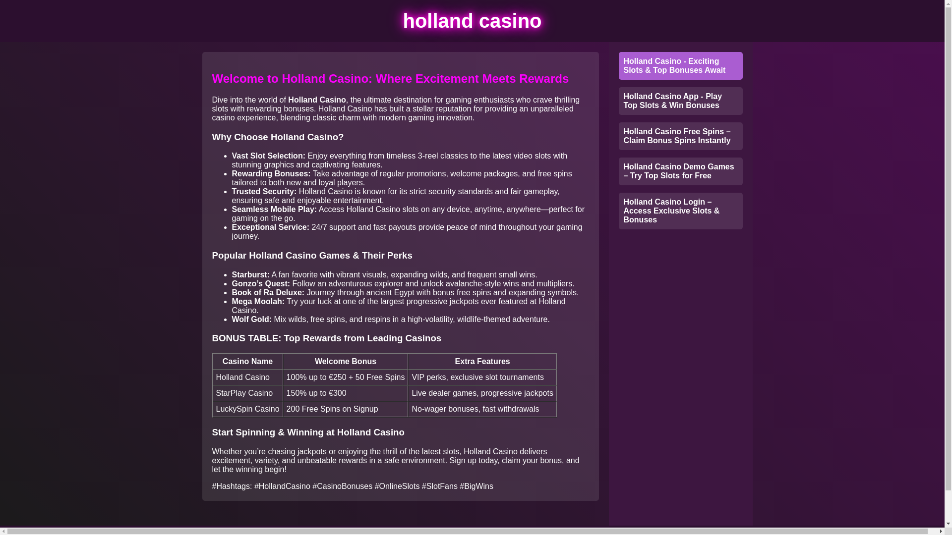 website screenshot of https://play-hollandcasino.net/