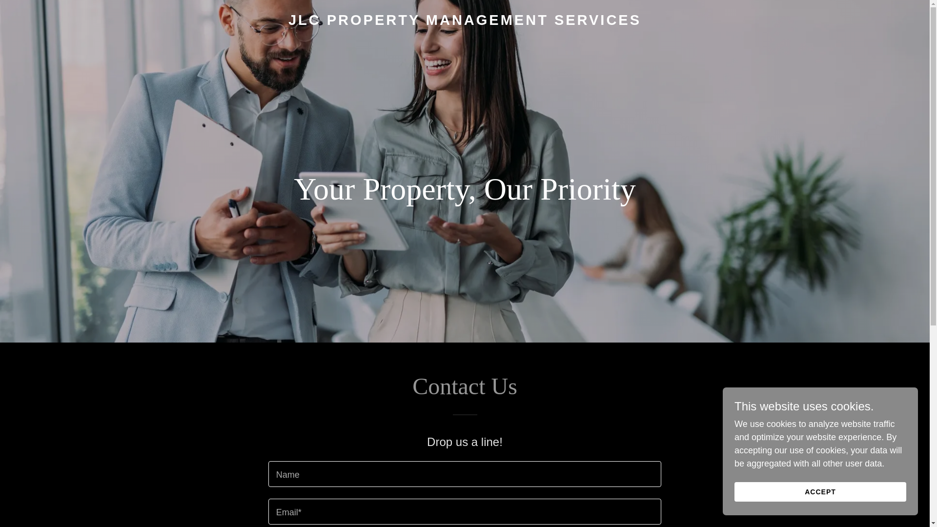website screenshot of https://jlcpropertymanagementservices.com/