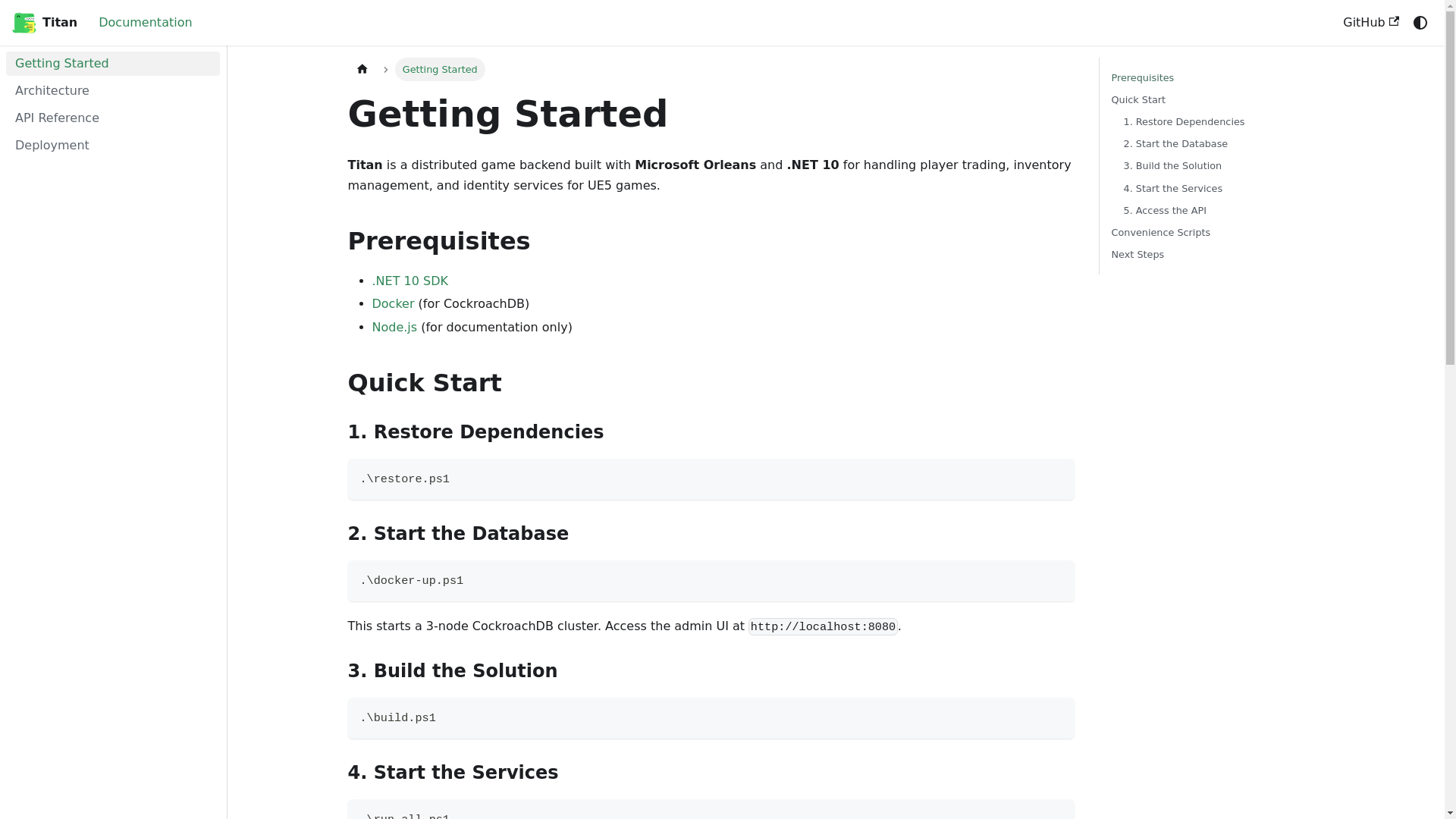 website screenshot of https://titan-docs-1pp.pages.dev/