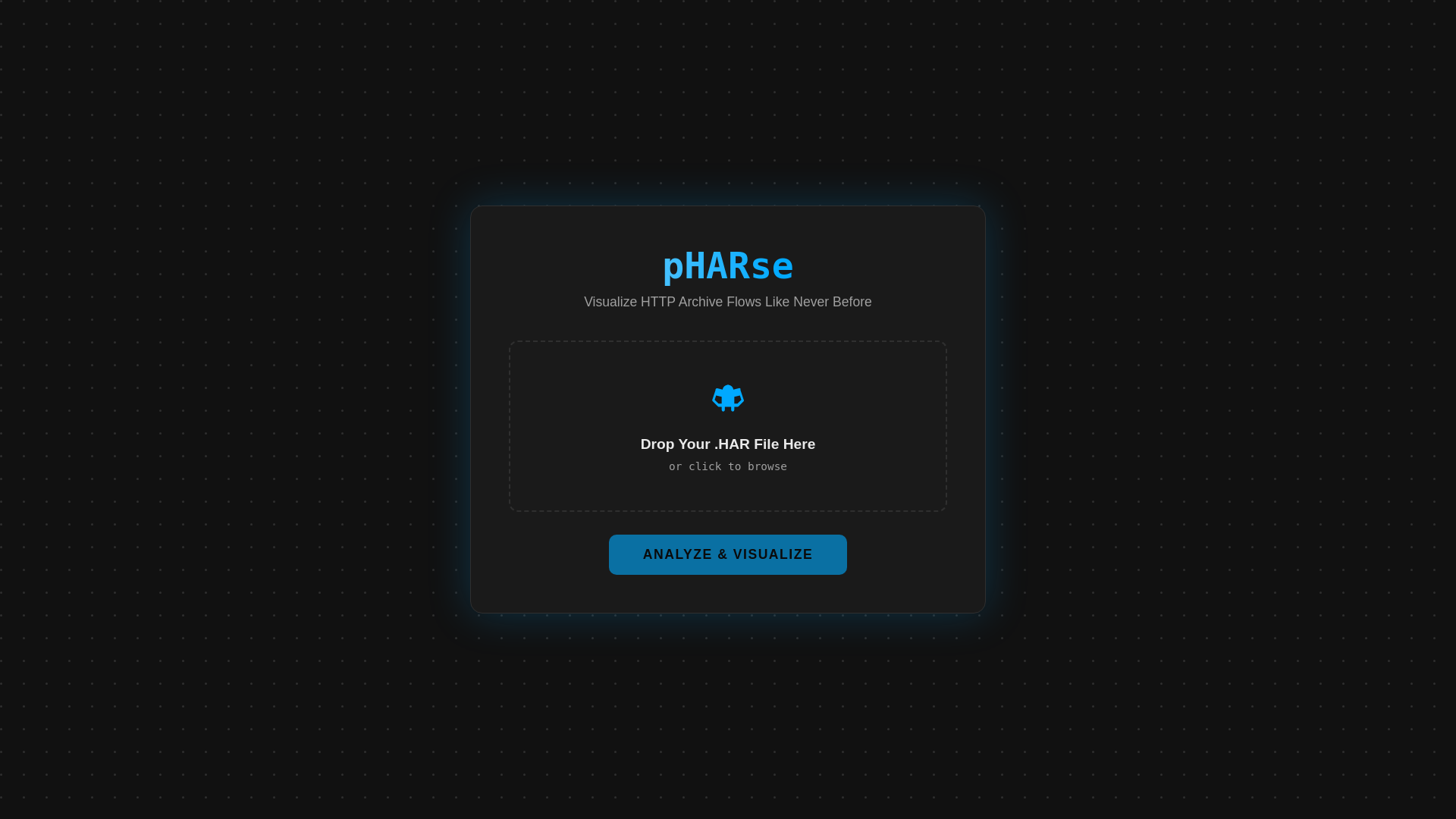 website screenshot of https://pharse.dev/