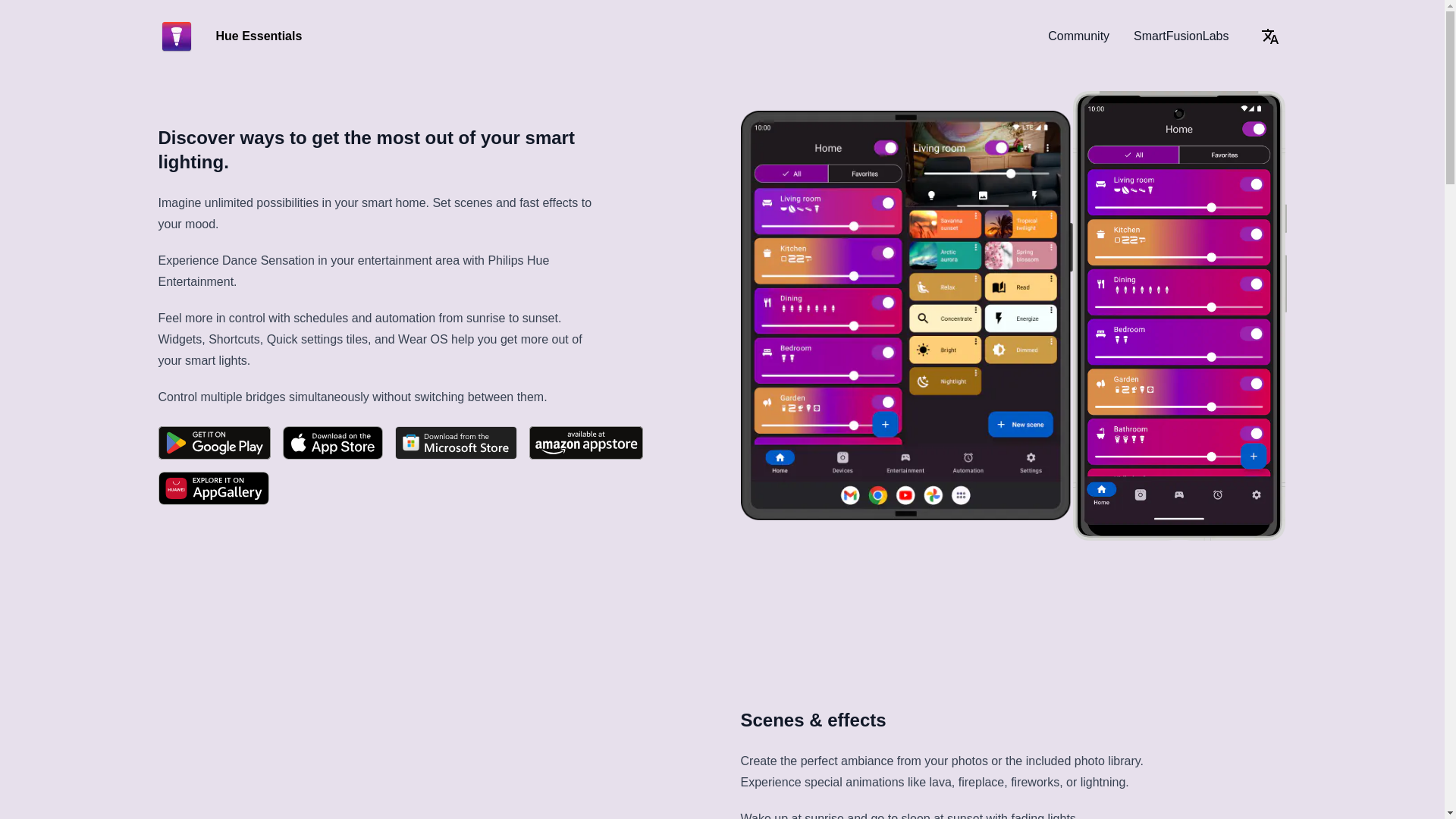 website screenshot of https://hueessential.com/