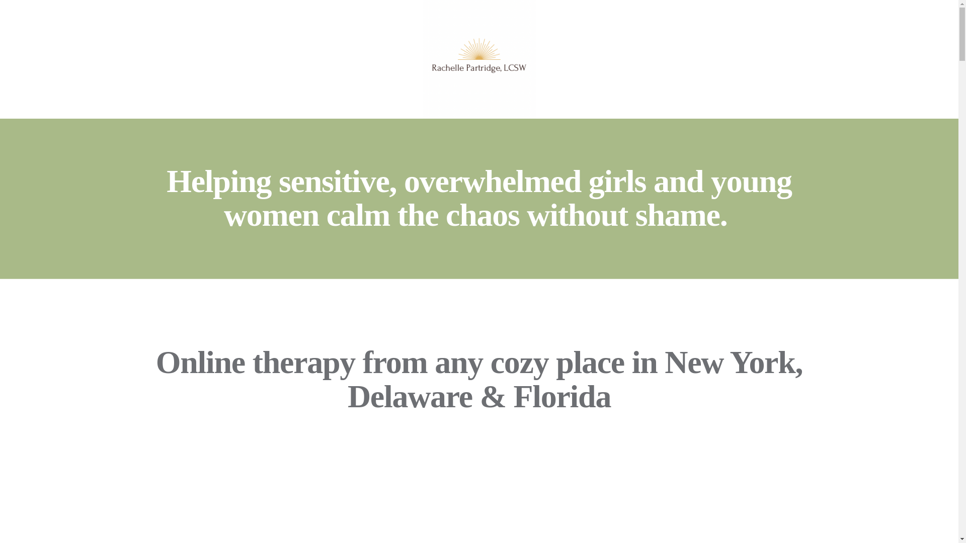 website screenshot of https://rachellepartridgetherapy.com/