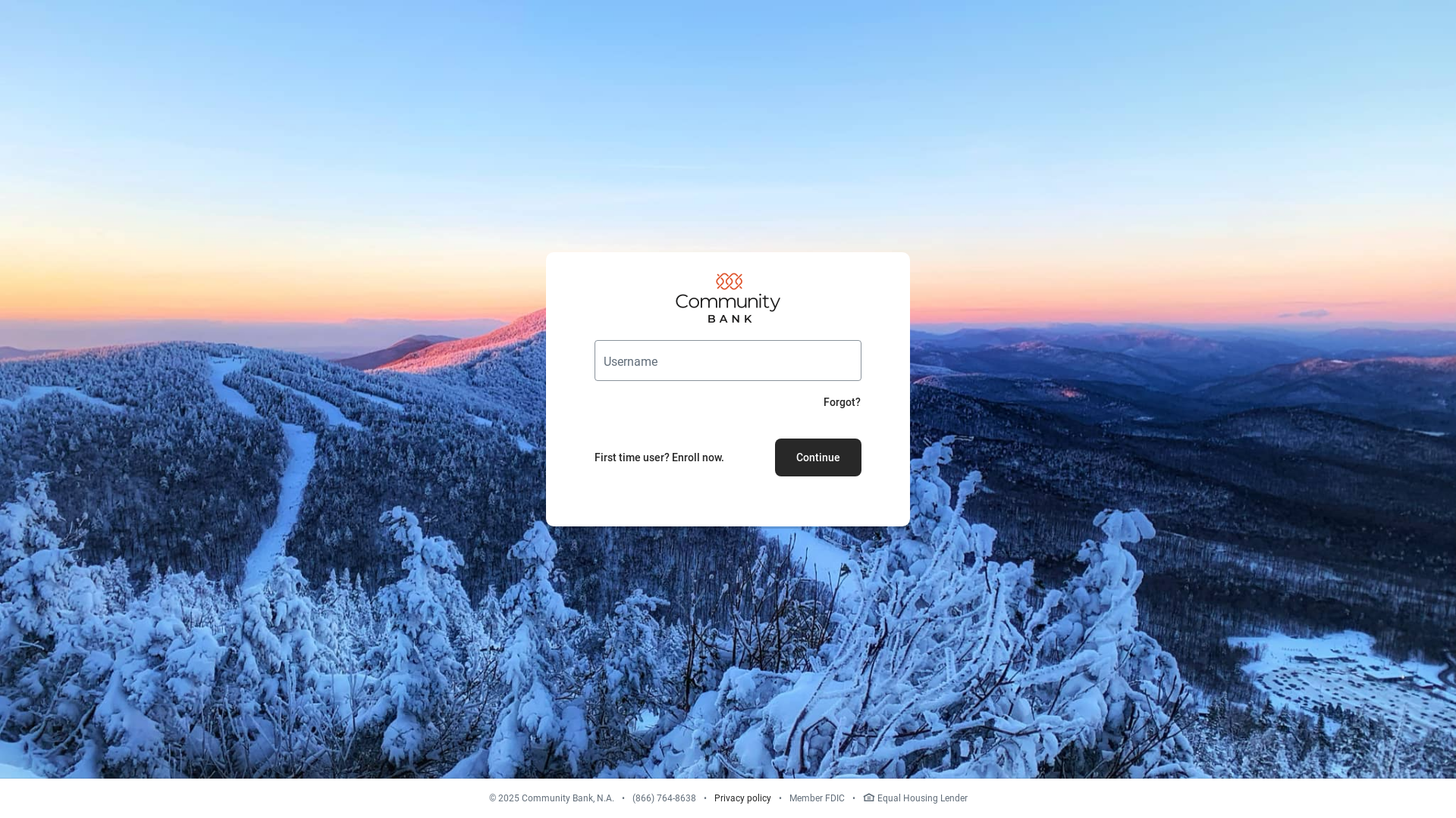 website screenshot of https://my.cbna.com/login