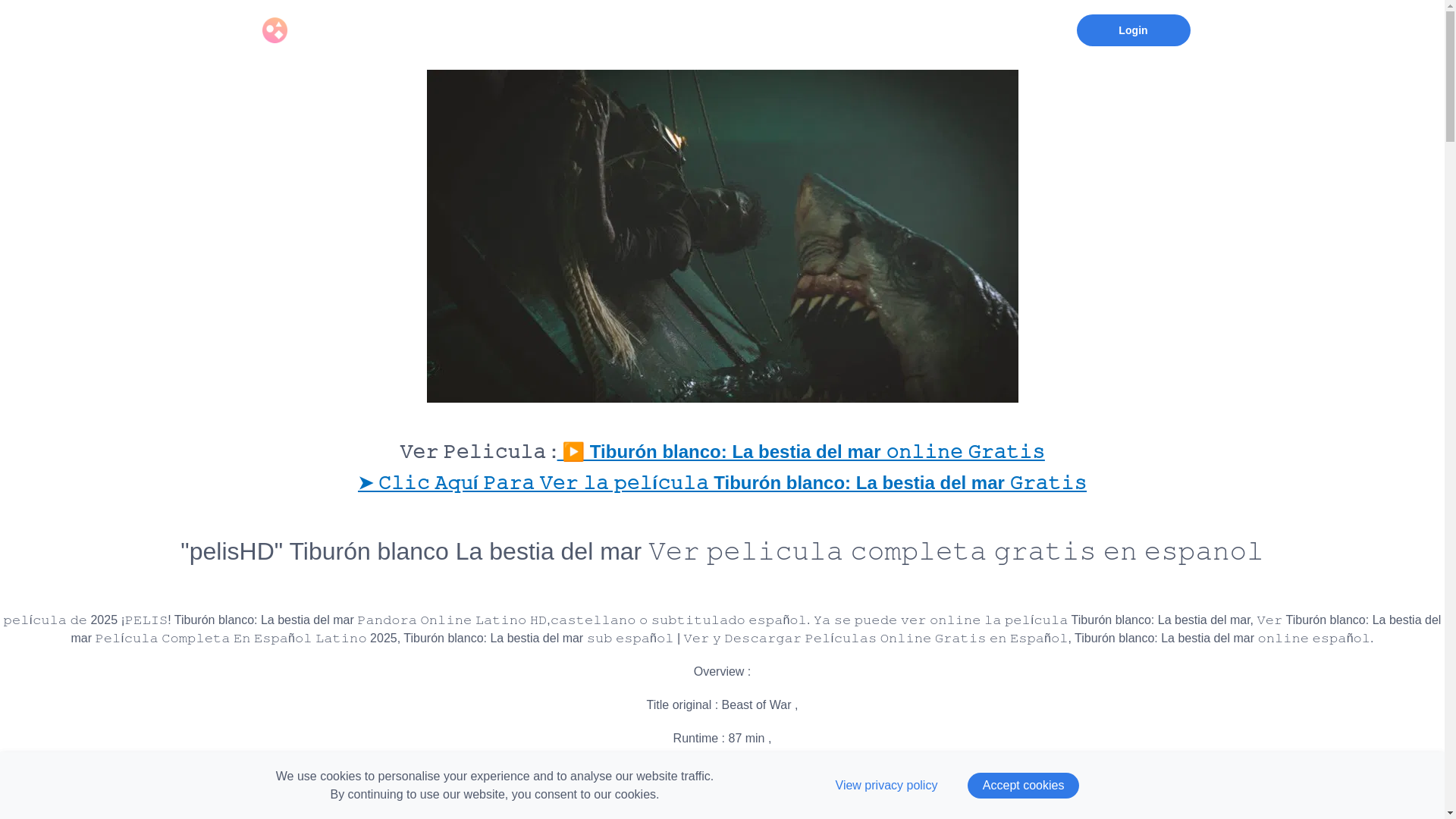 website screenshot of https://pelishdvertiburnblancolabestiadelmar.graphy.com/