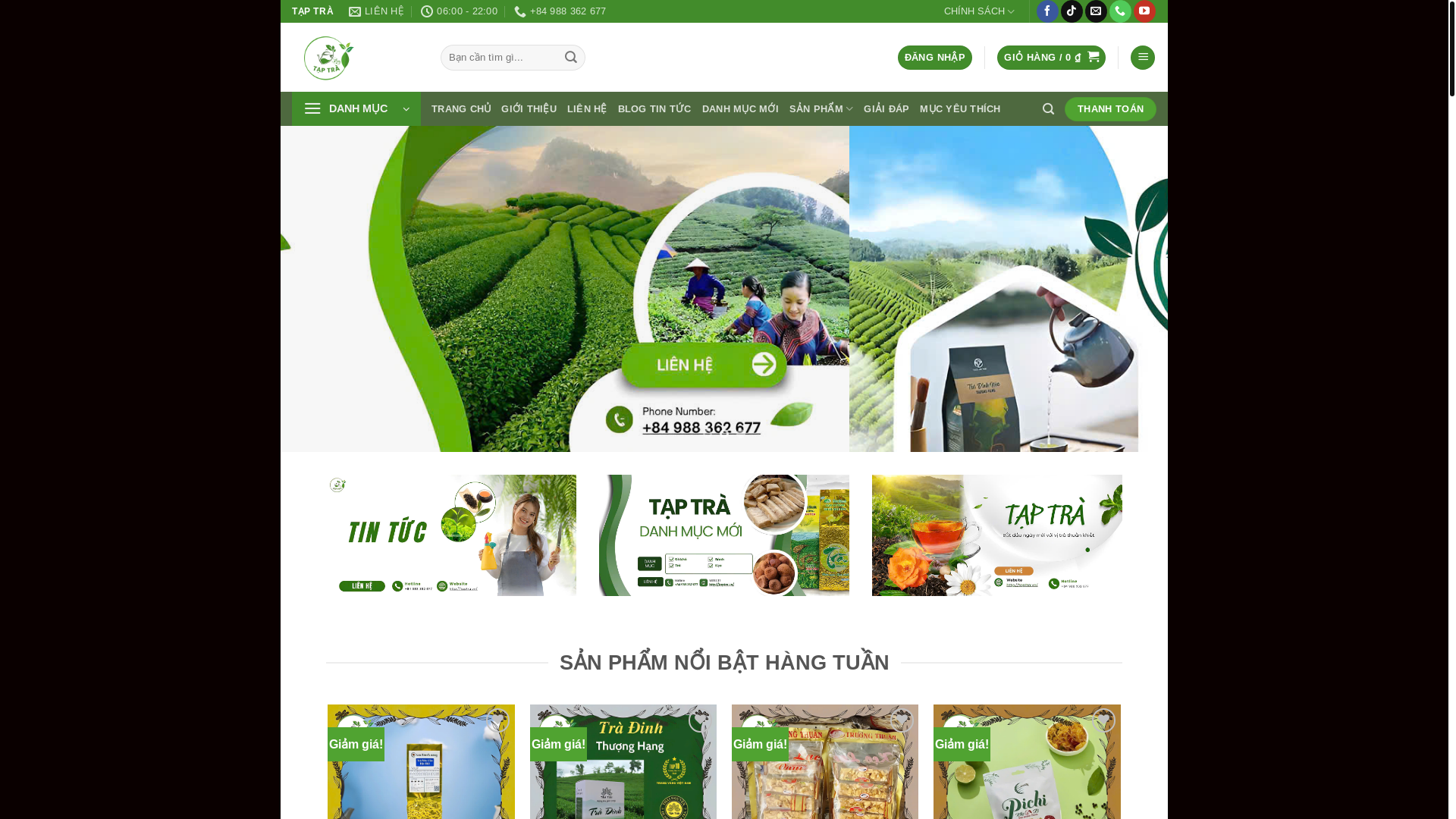website screenshot of https://taptra.vn/