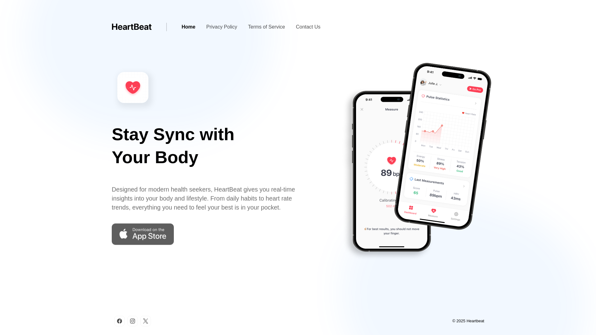website screenshot of https://fe-heartbeat-website.pages.dev/