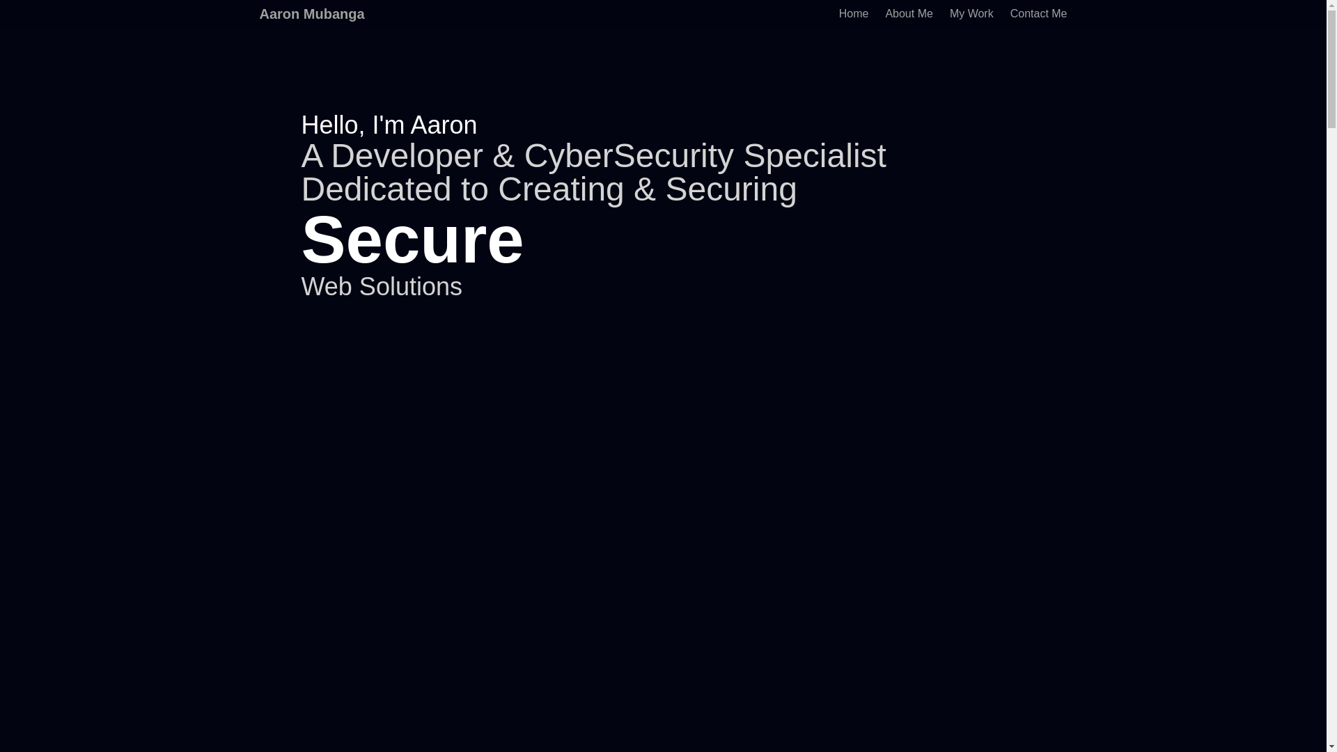 website screenshot of https://aaronmdev.site/