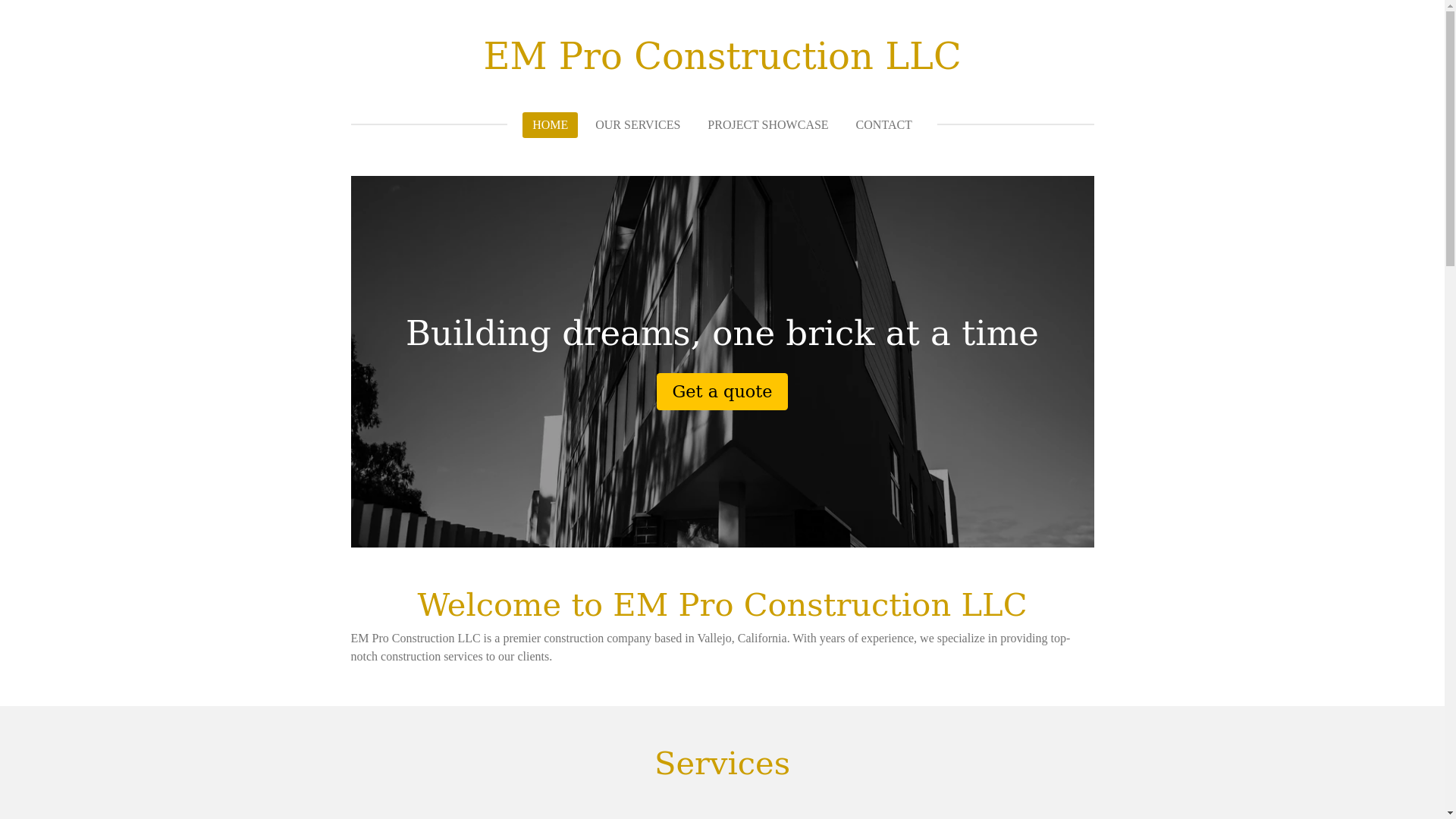 website screenshot of https://emproconstructionllc.com/