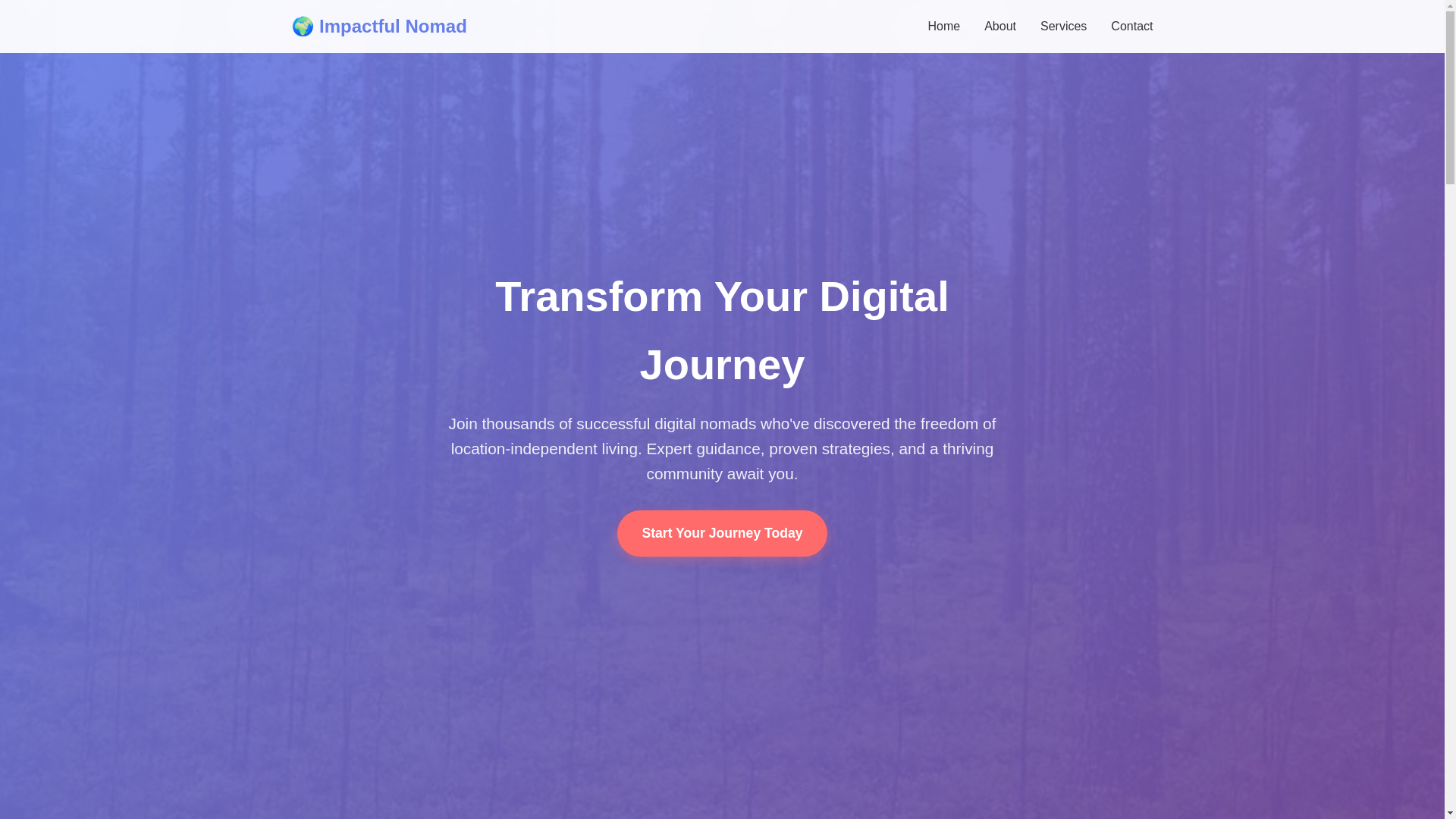 website screenshot of https://impactfulnomad.qpon/