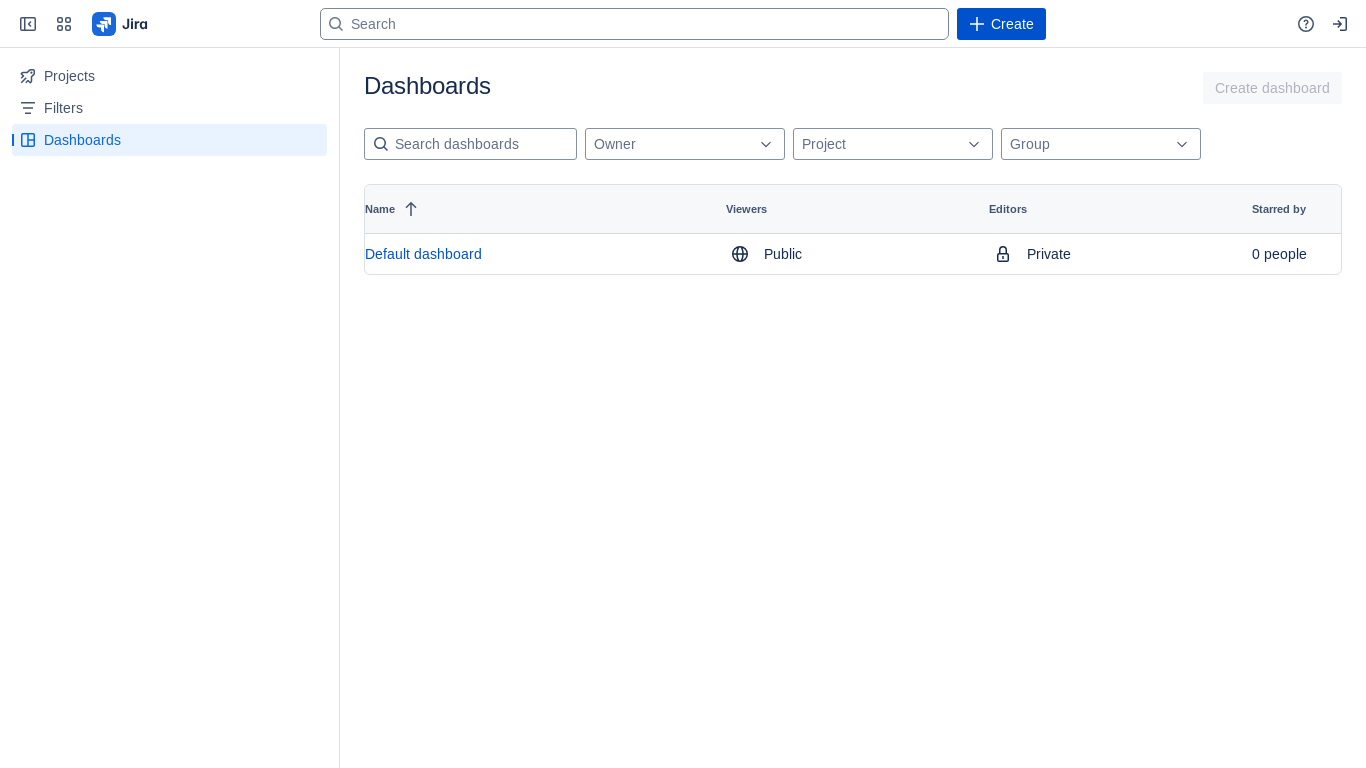 website screenshot of https://defendify.atlassian.net/jira/dashboards