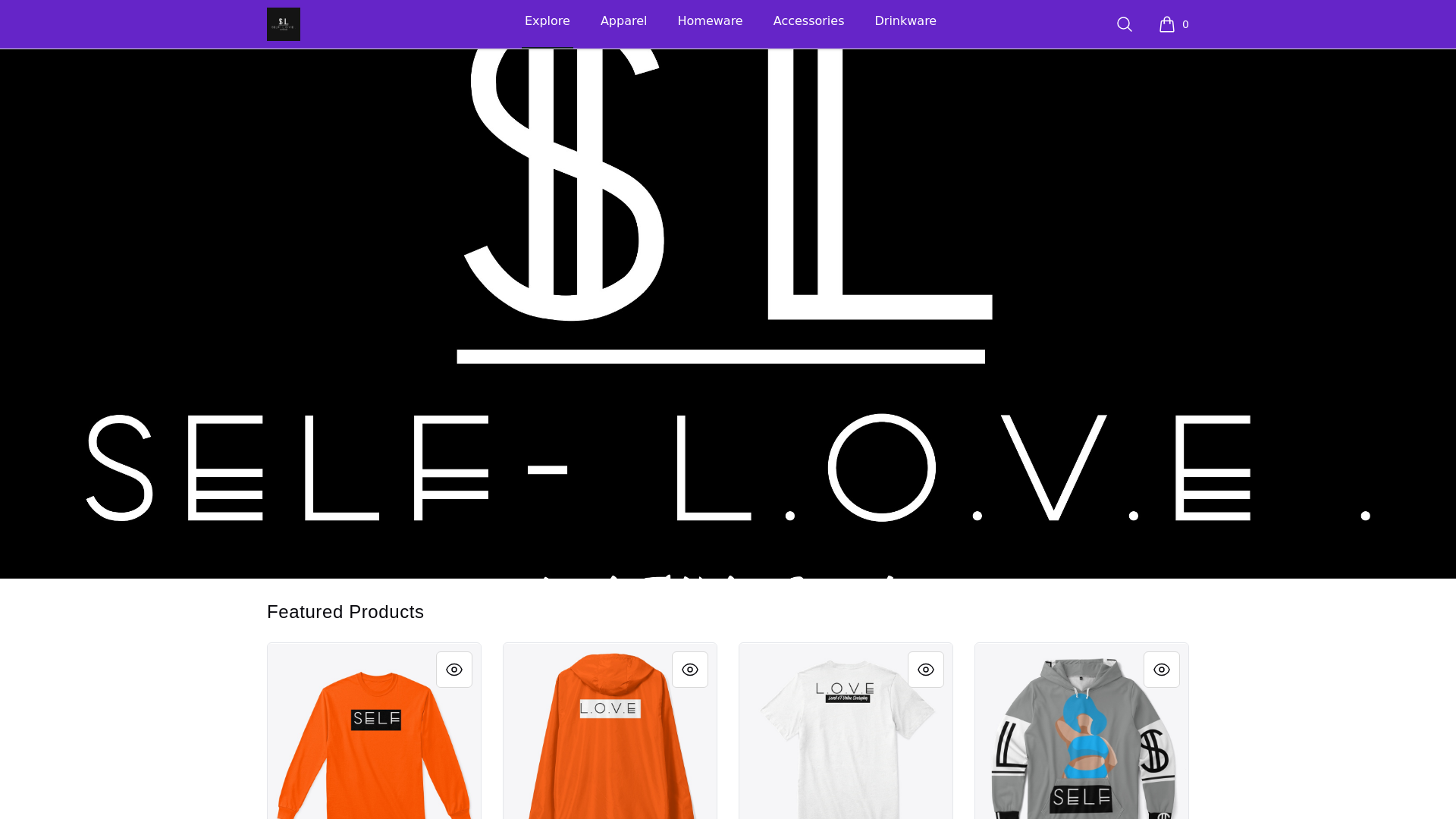 website screenshot of https://selflove1111.org/